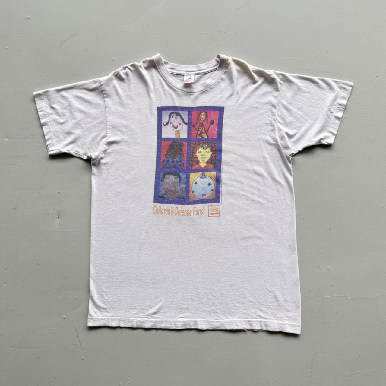 White Chrildrens Defence Fund 90s Vintage Graphic T-Shirt - XL