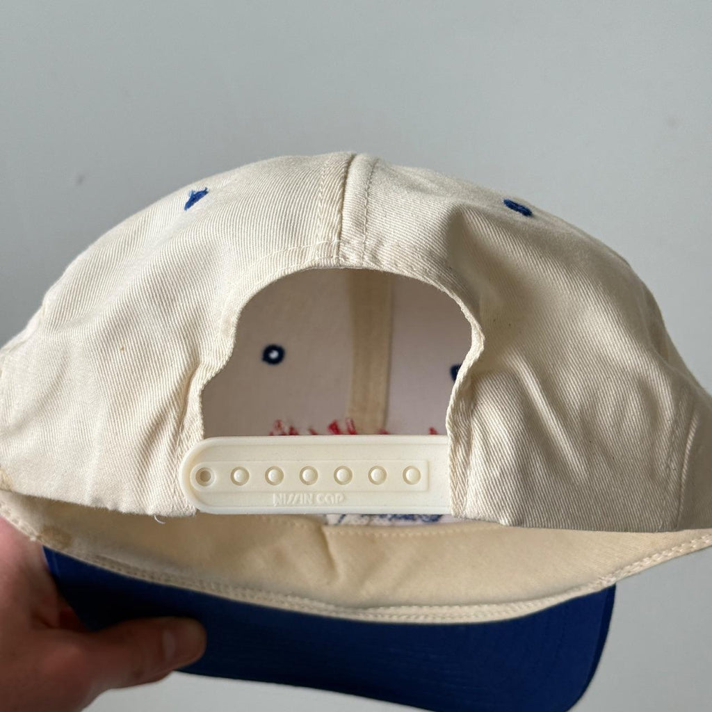 Cream Blue Mesidian Clear Vintage Cotton SnapBack Trucker Cap