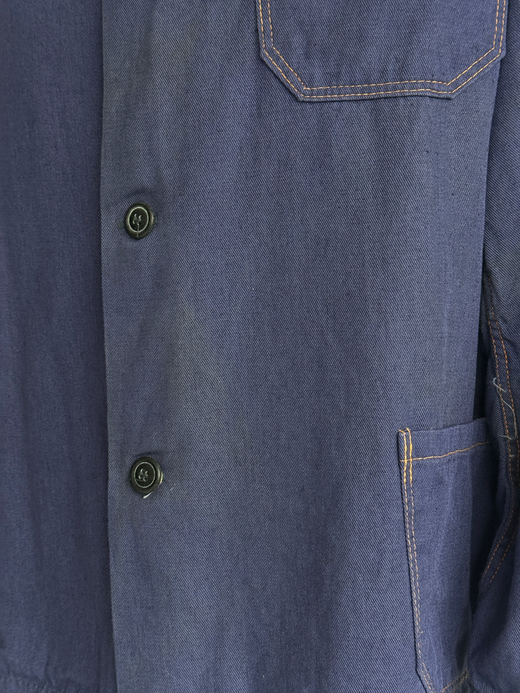 Blue French 1960s Vintage Workwear Chore Jacket CH551 - Small