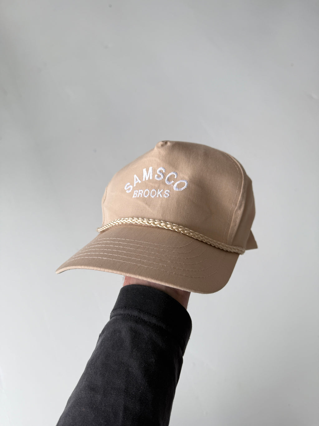 Cream Samsco Brooks Vintage Cotton SnapBack Trucker Cap