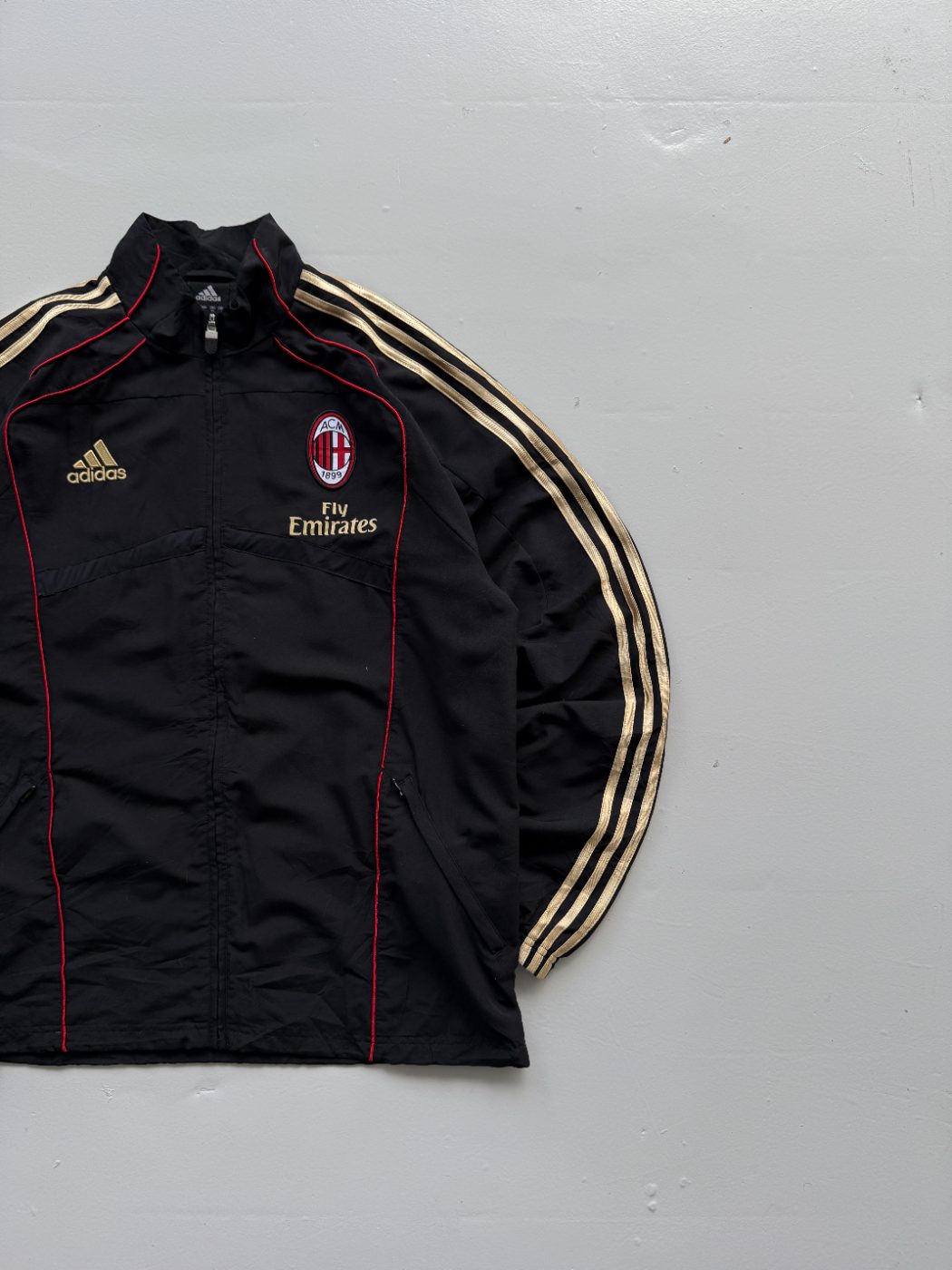 Adidas AC Milan Fly Emirates 2010/11 Vintage Football Track Jacket - Medium