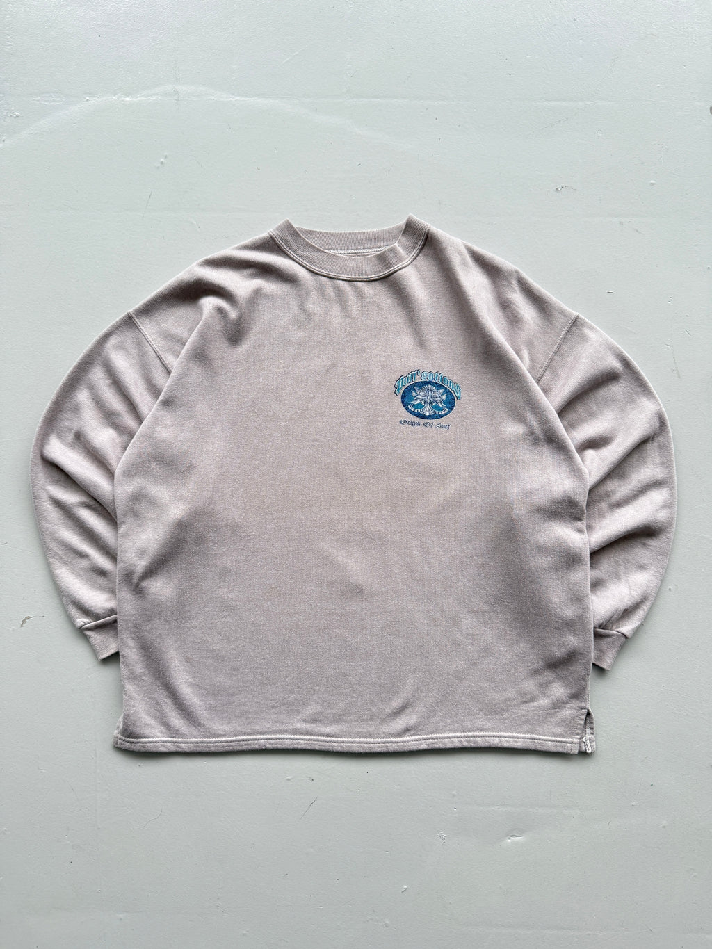 Faded Pink 90's Vintage Surfer Graphic Sweatshirt Jumper - Large