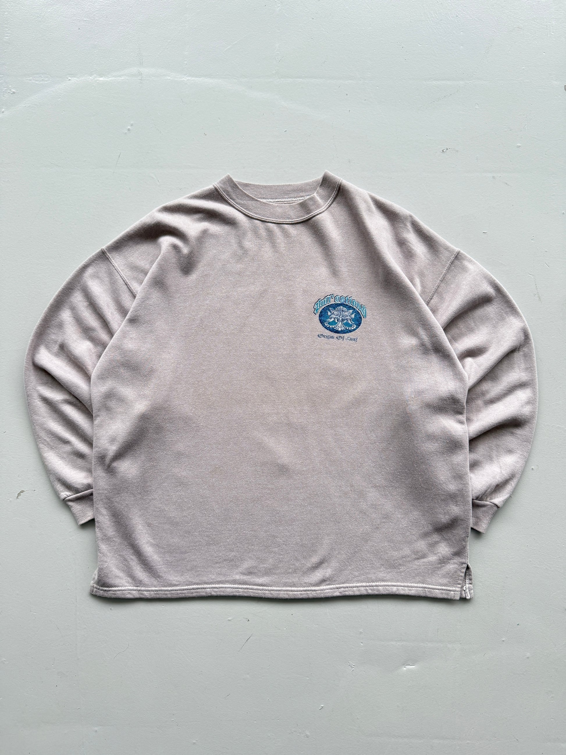 Faded Pink 90's Vintage Surfer Graphic Sweatshirt Jumper - Large