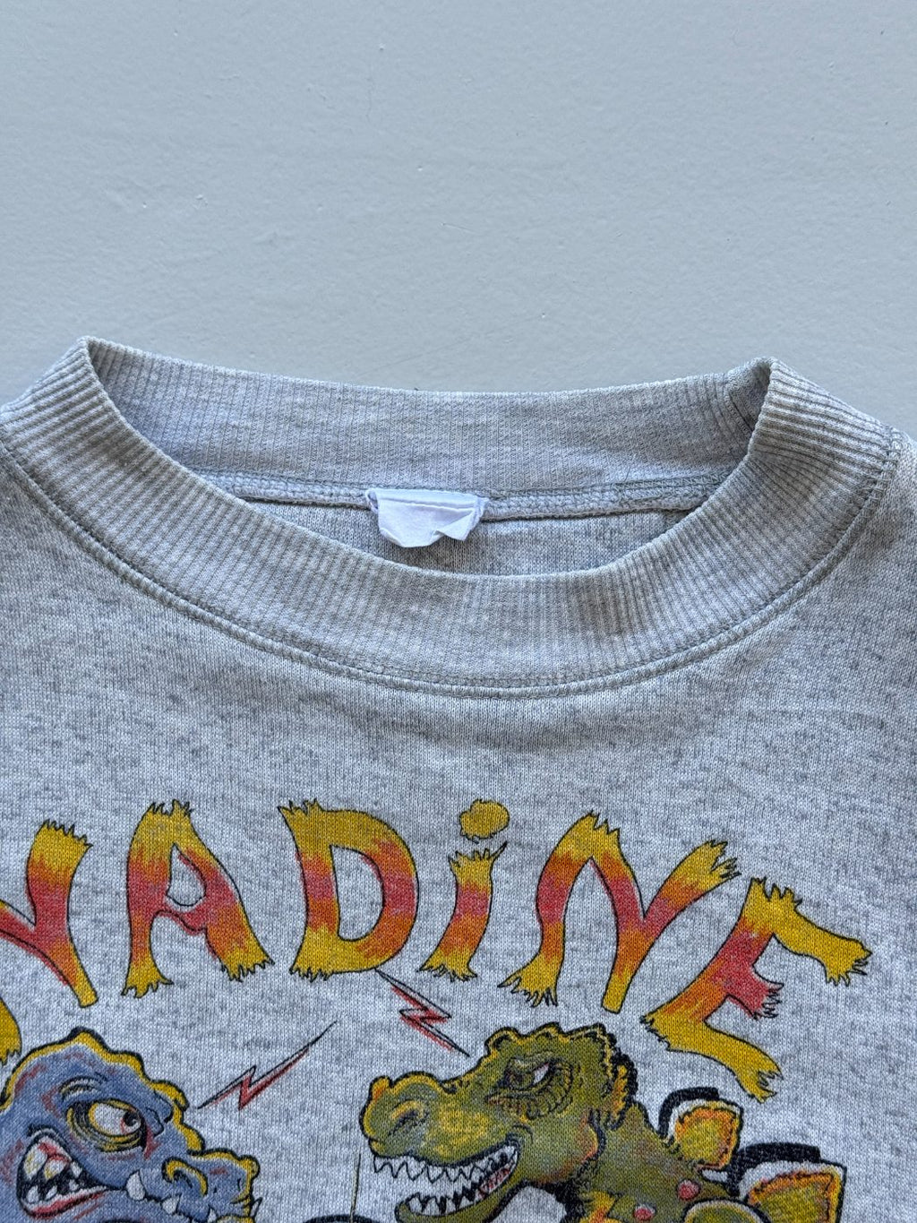 Nadine Zore French Cartoon Vintage Dinosaur 90's Sweatshirt - Small