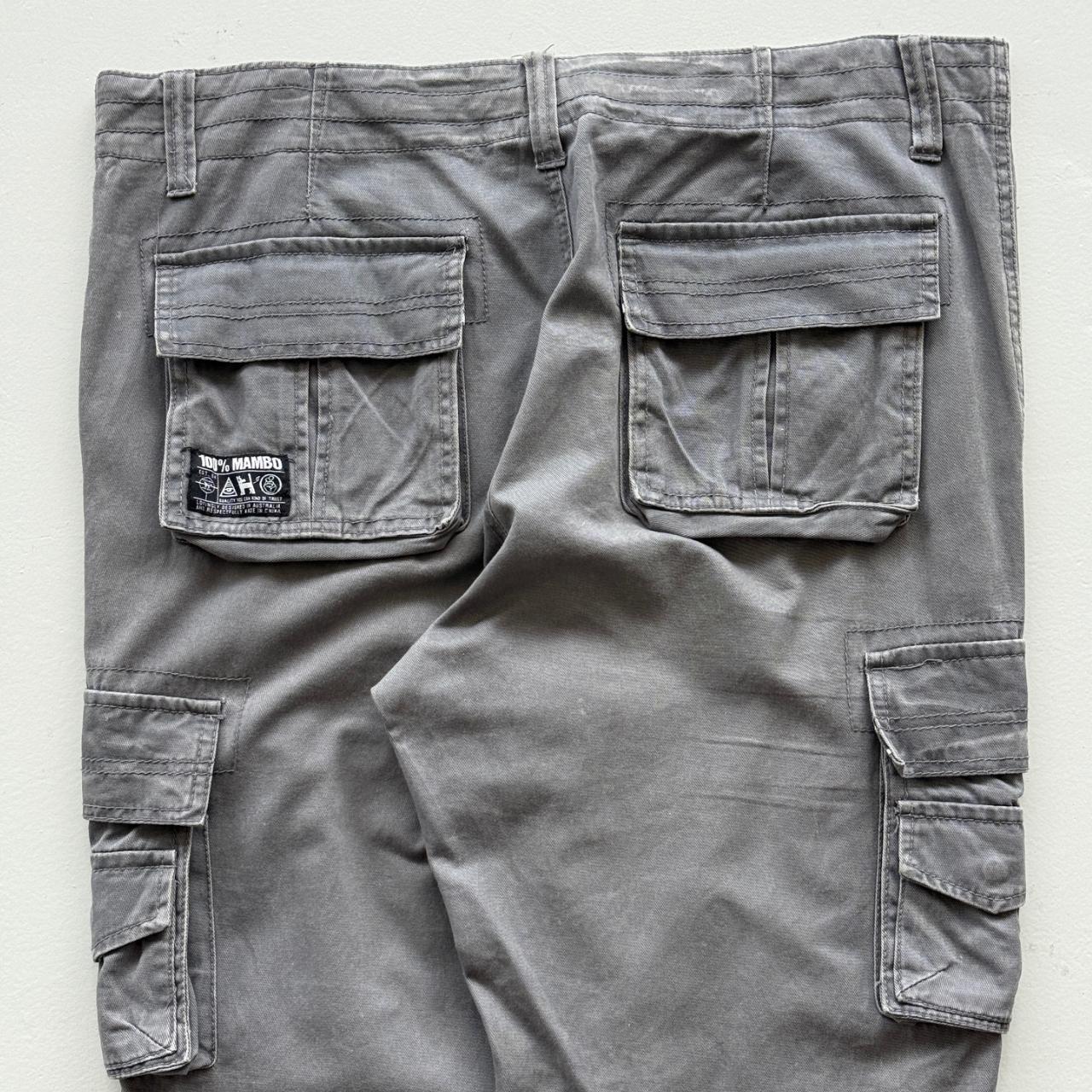 Grey Mambo Cotton 90's Vintage Surfer Cargo's - 38” x 30”