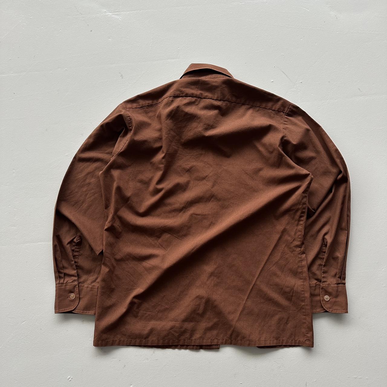 Brown JC Penny 70s Button-Up Shirt - Medium