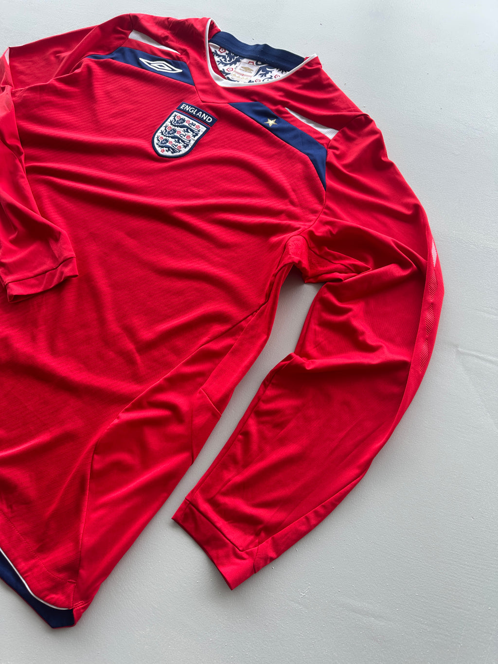 Umbro England 2008-10 Away Long Sleeve Vintage Football Shirt - XL