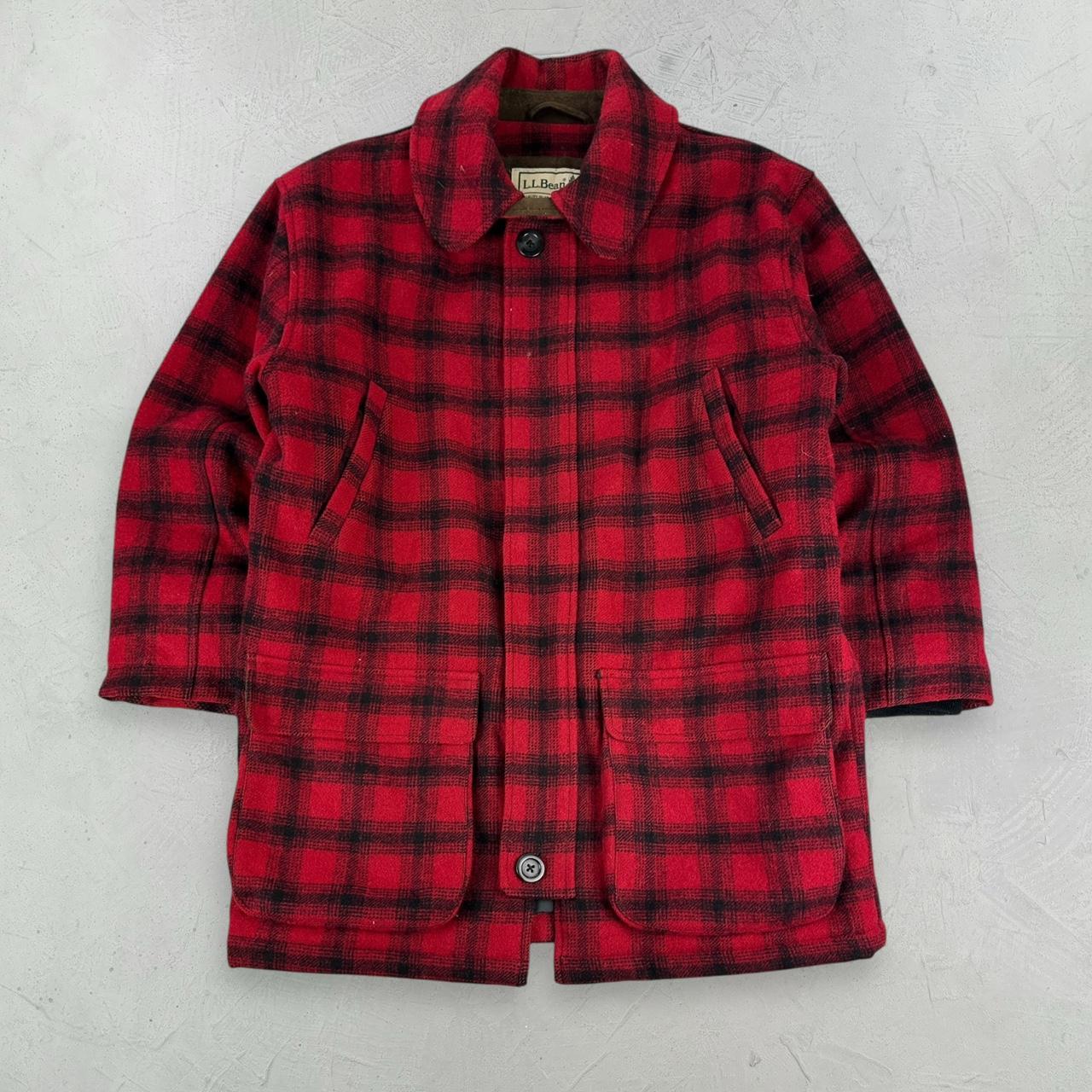 Red Buffalo Plaid L.L Bean 90s vintage Mackinaw Jacket - Small