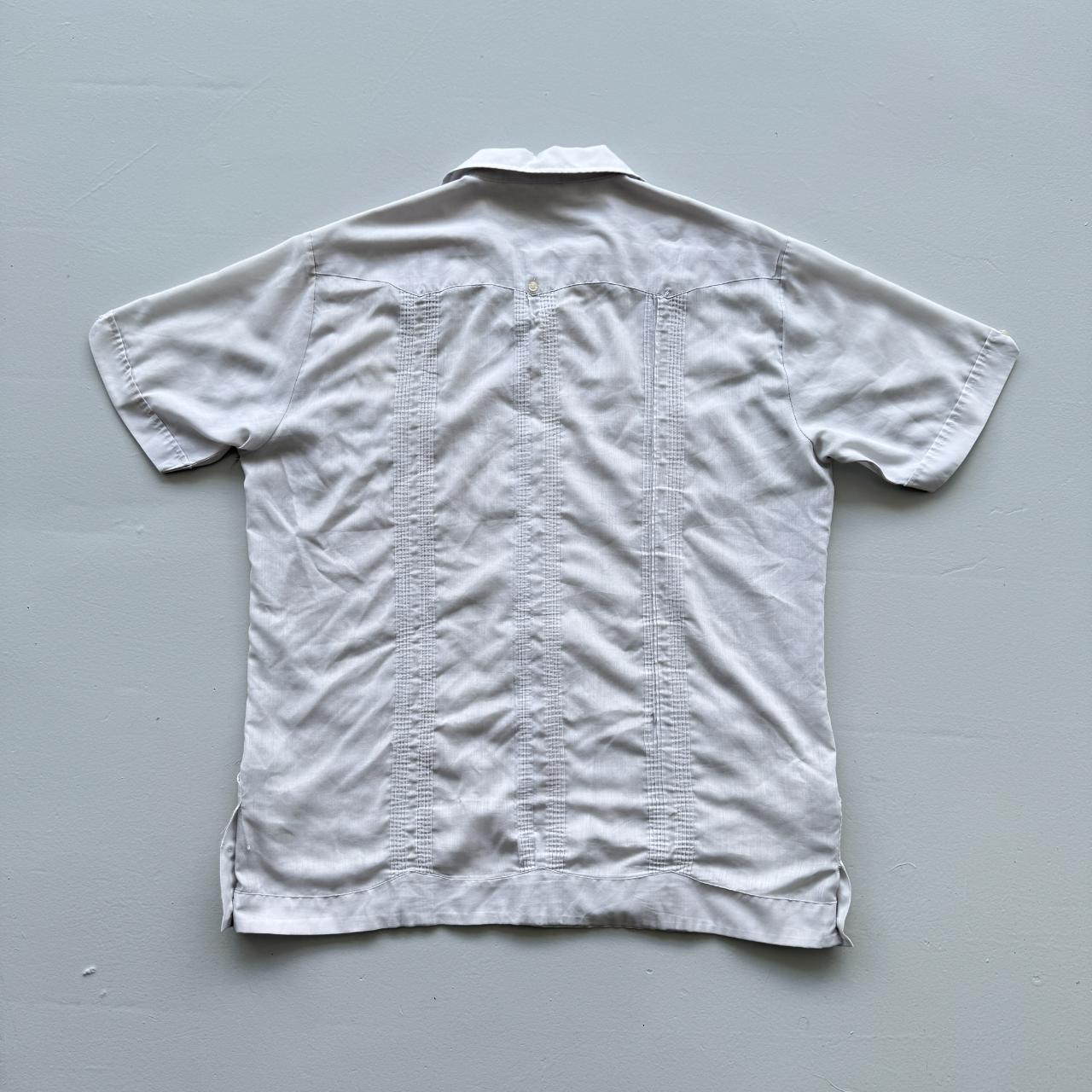 Grey Cuban Camp Collar Havanna Vintage 70's Shirt - Large