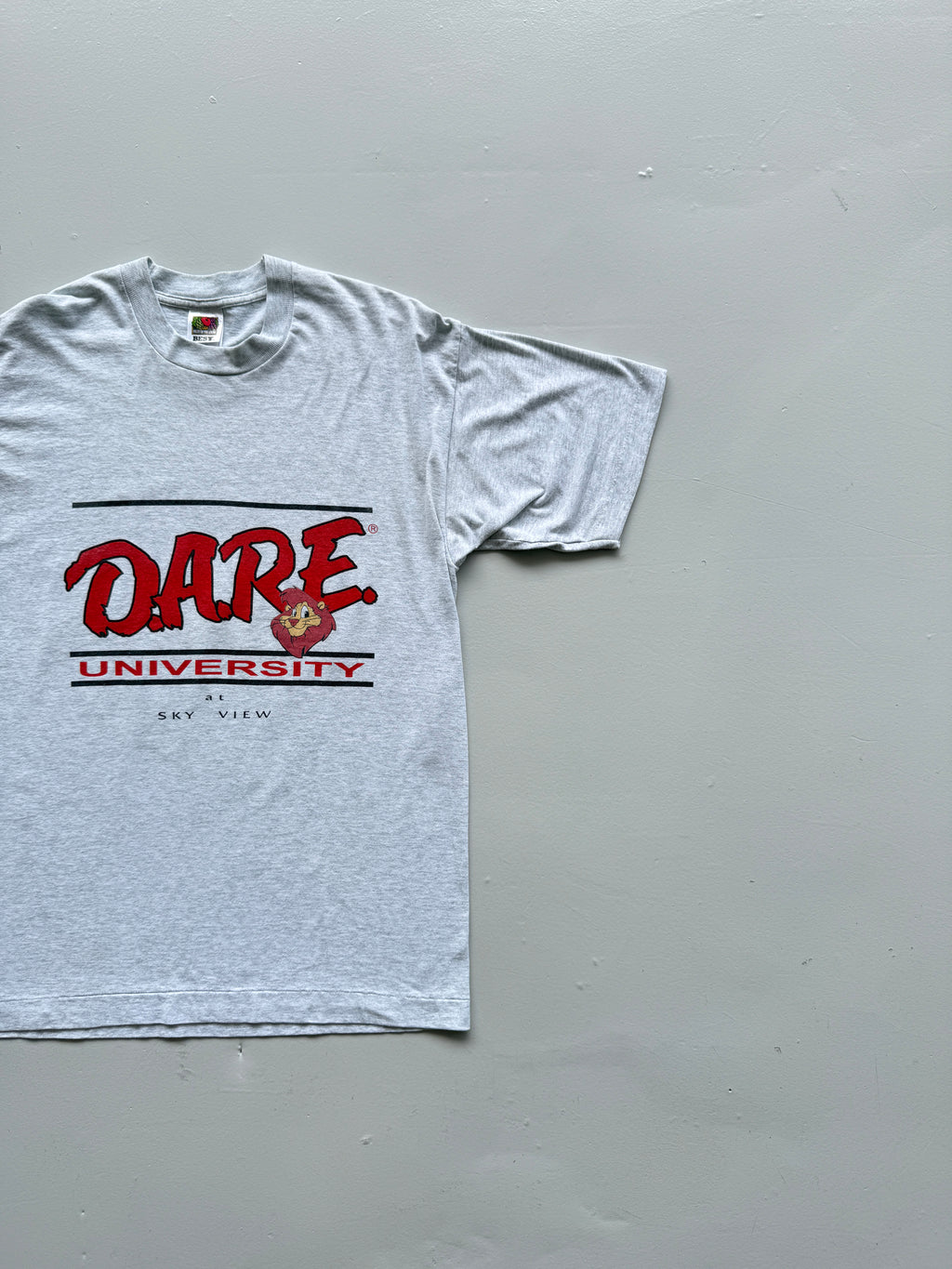 Grey Dare 90's Vintage Single Stitch Graphic T-Shirt - Large