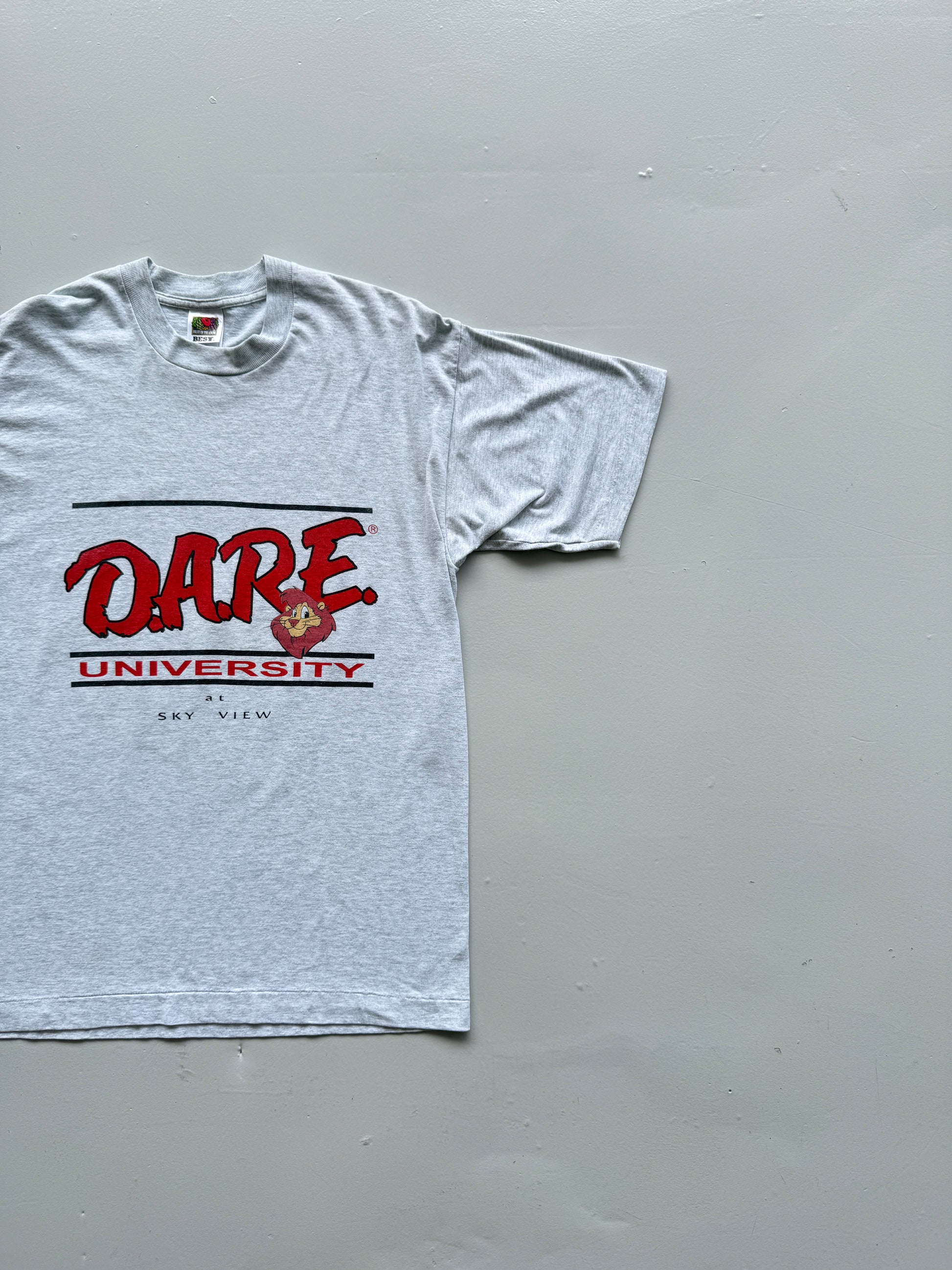 Grey Dare 90's Vintage Single Stitch Graphic T-Shirt - Large