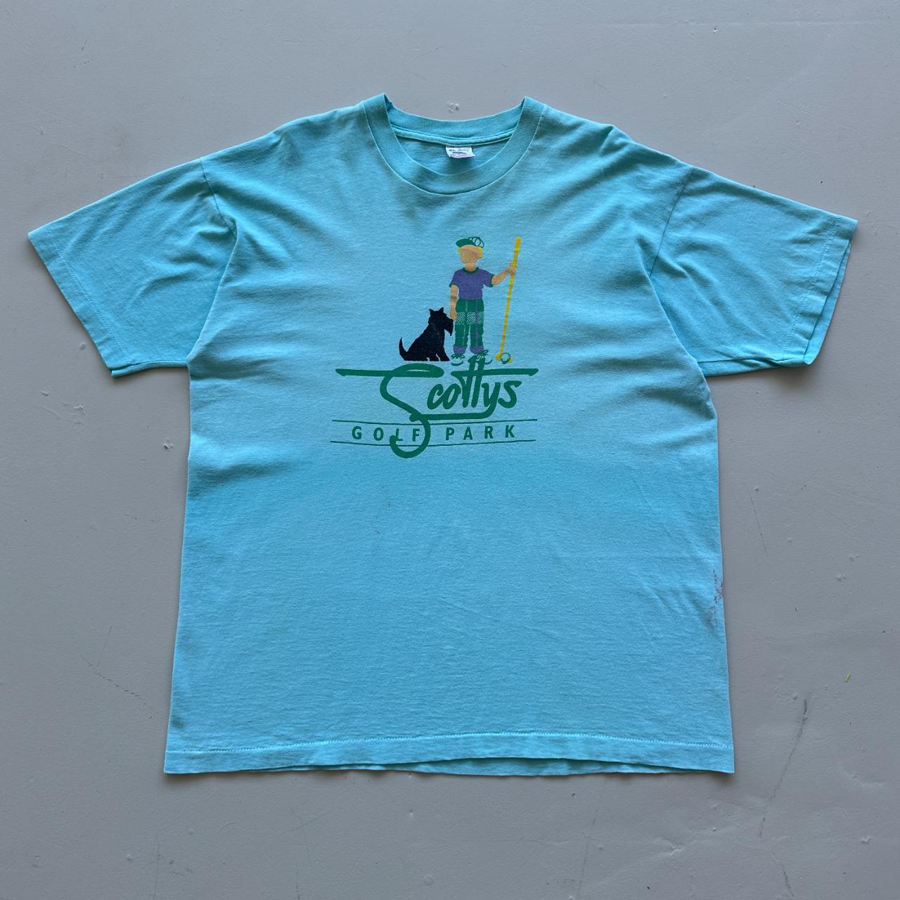 Aqua Blue Scotty's Golf Park 90s Vintage T-shirt - XL