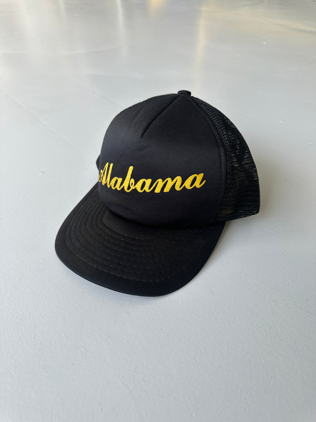 Black Vintage SnapBack Trucker Cap Foam & Mesh Alabama Script