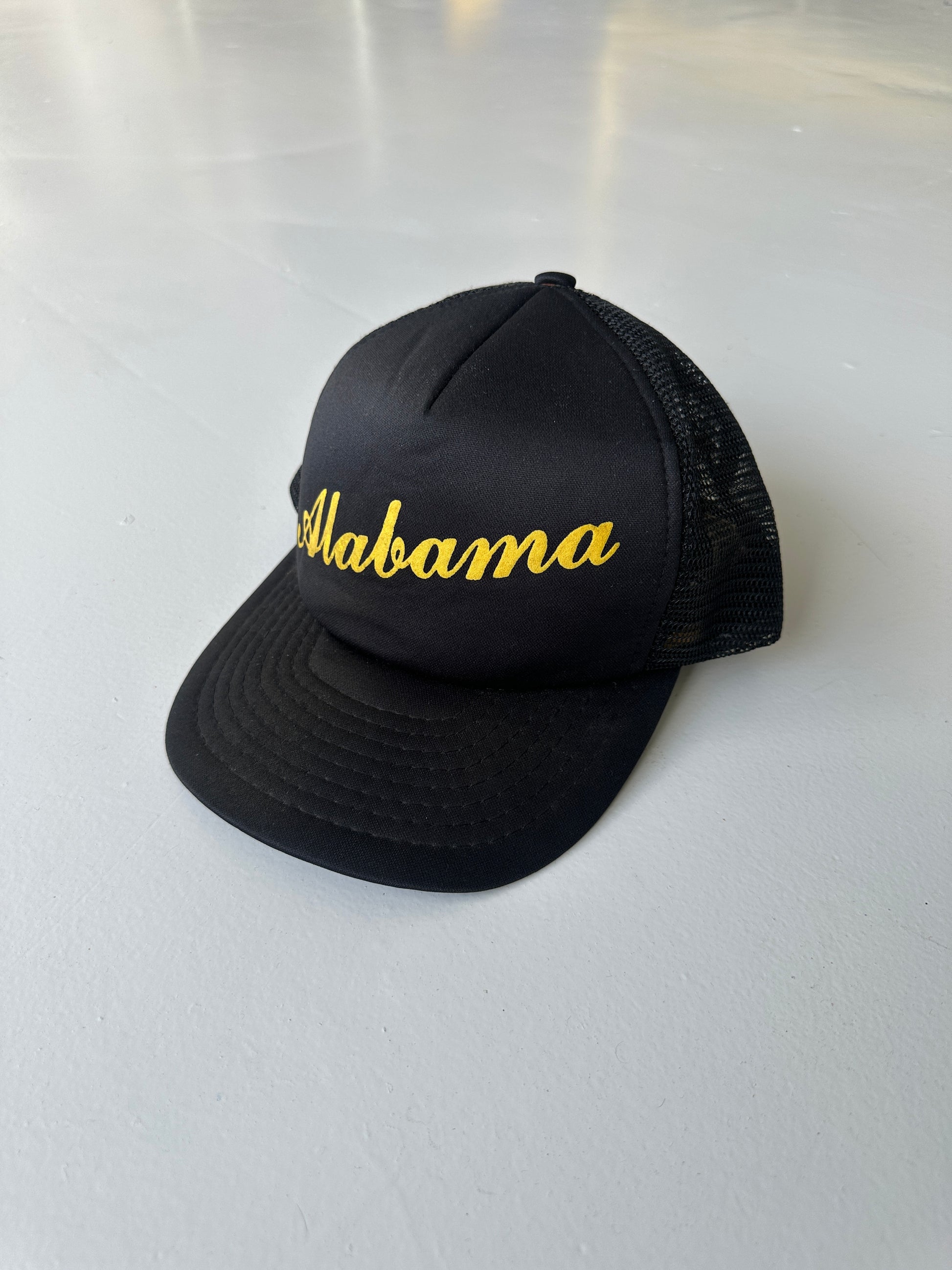 Black Vintage SnapBack Trucker Cap Foam & Mesh Alabama Script