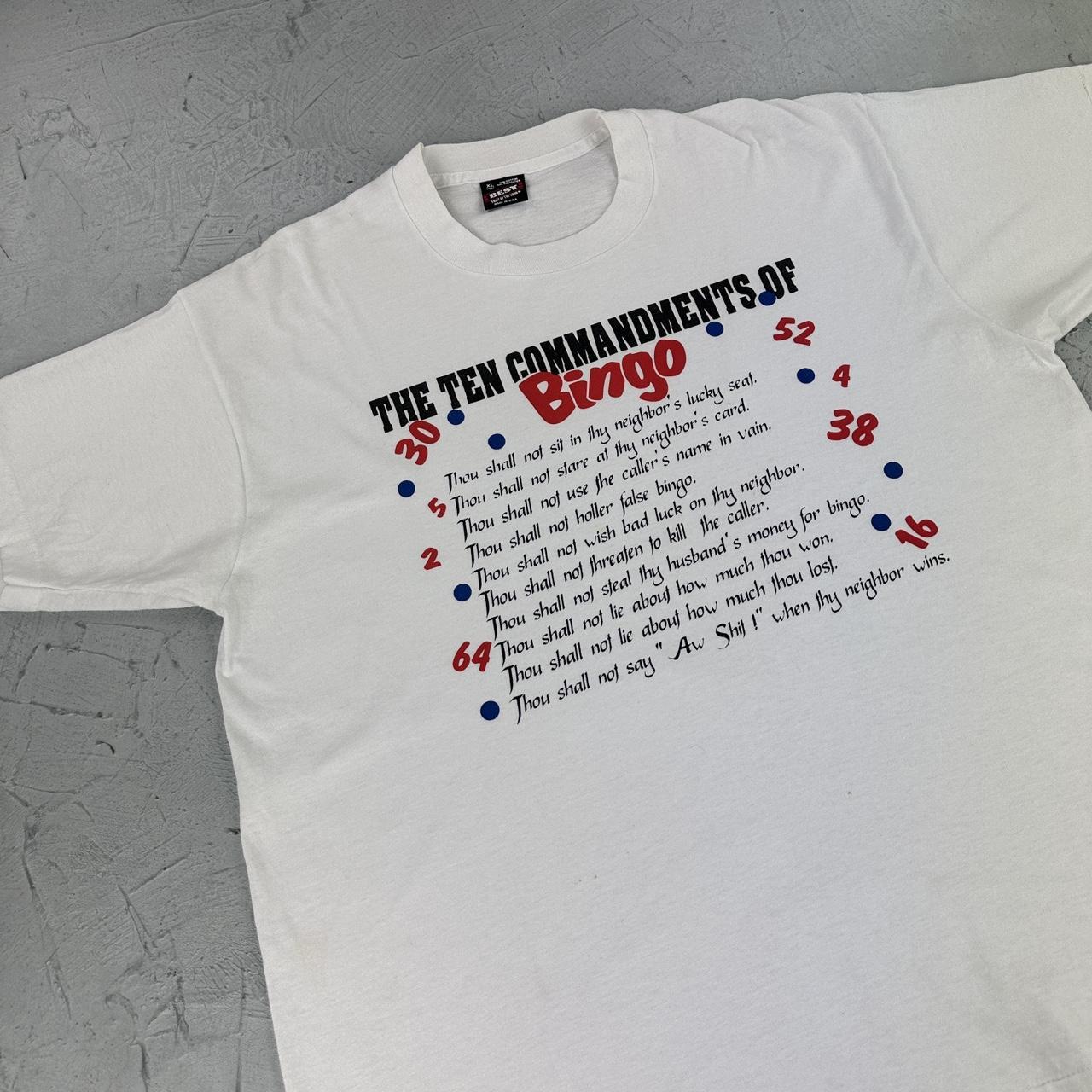 Bingo Commandments Vintage T-shirt - XL