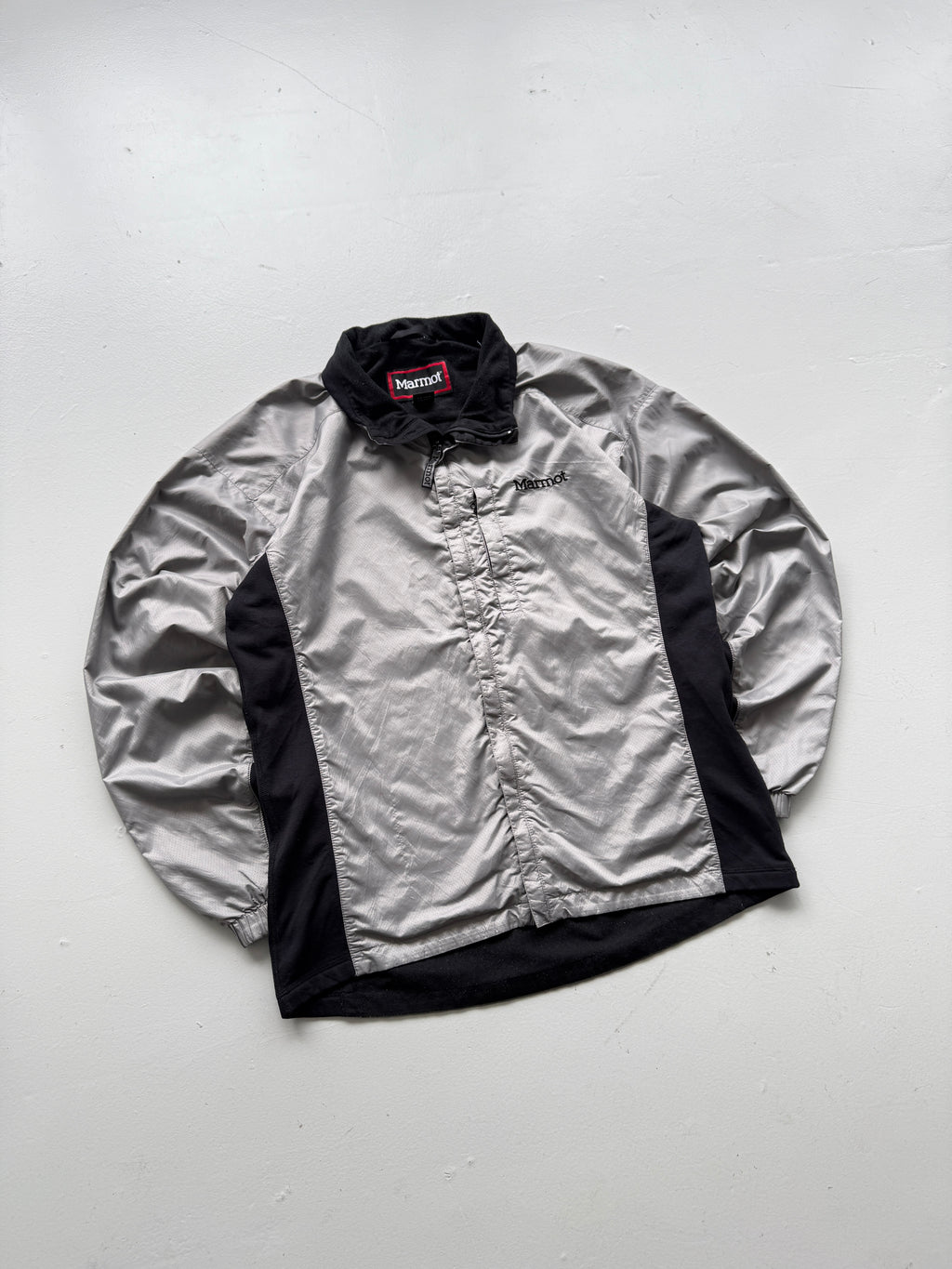Marmot Silver & Black 00's Vintage Lightweight Insulated Jacket - Medium