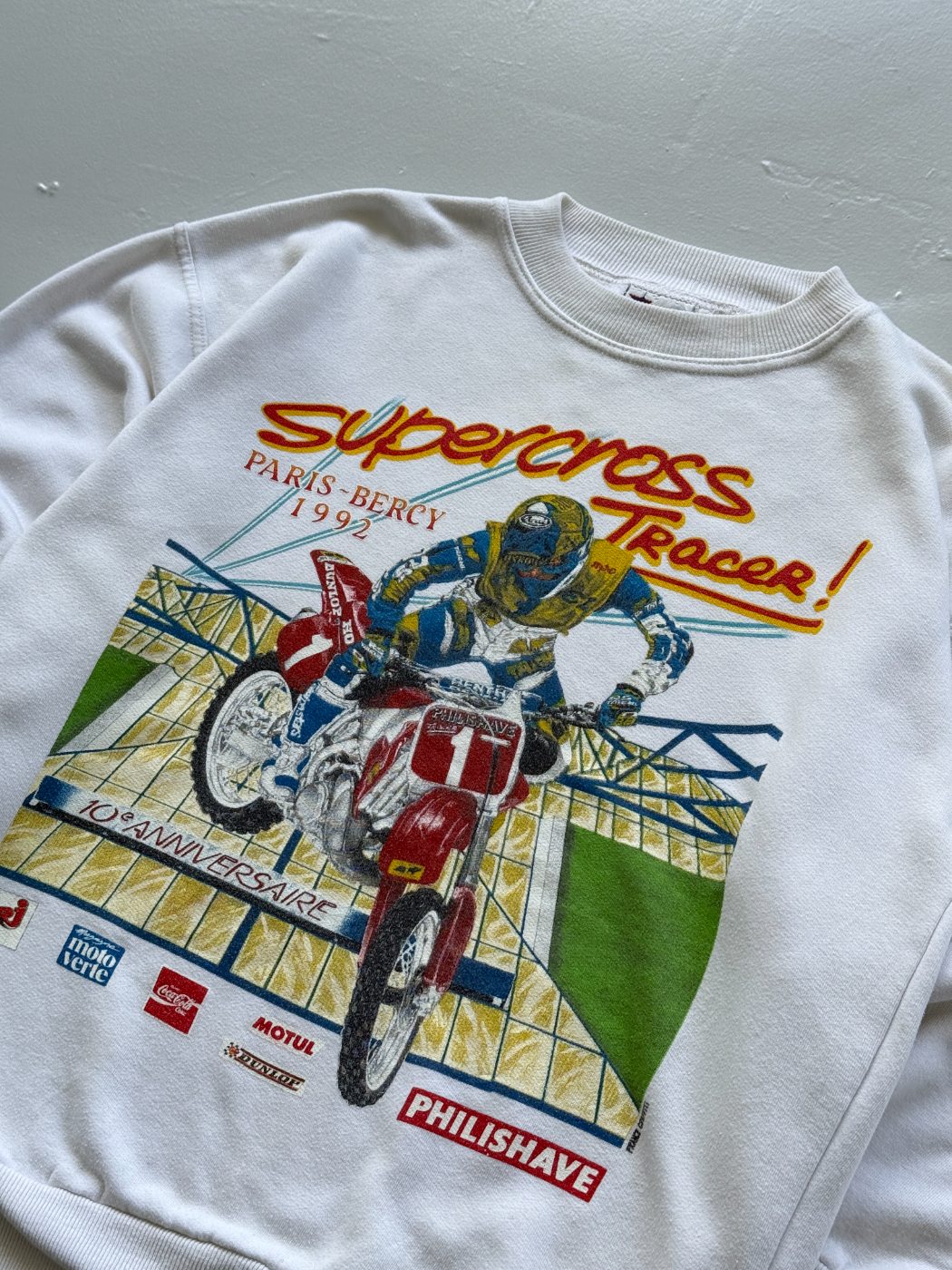 Supercross Paris-Bercy 1992 90s Vintage Graphic Sweatshirt - Medium