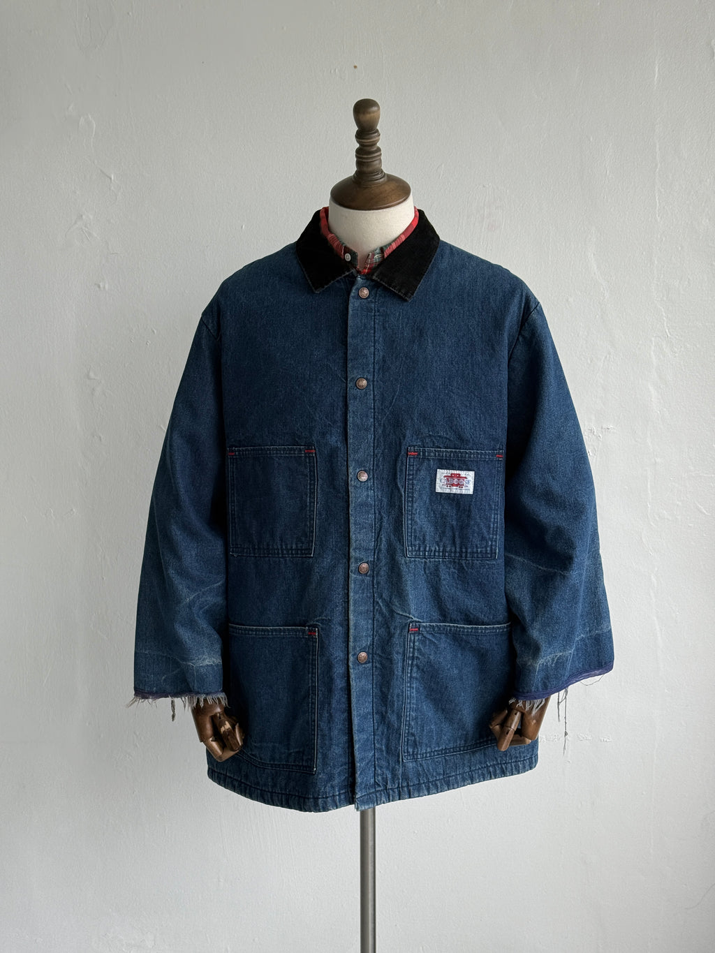 Blue Caboose Made in USA Vintage Denim Blanket Lined Chore Jacket