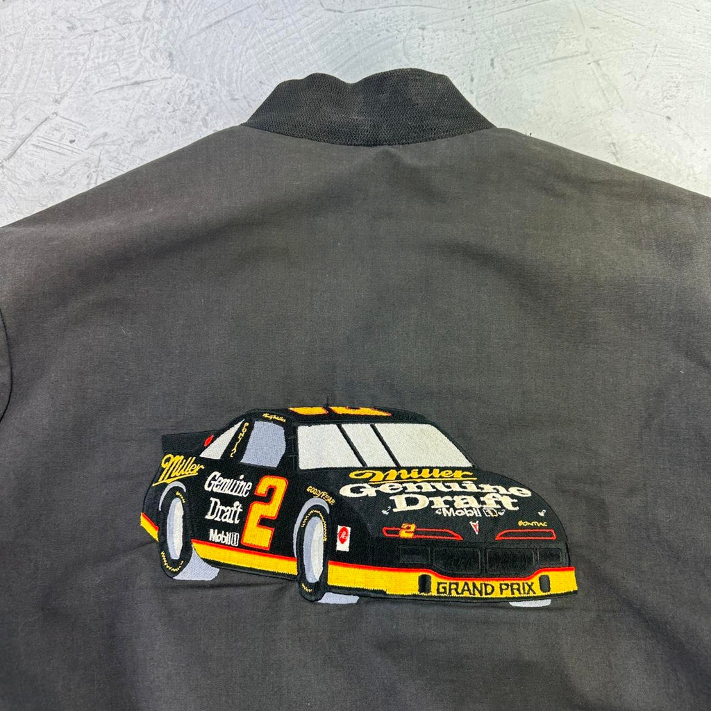NASCAR 90s vintage black bomber jacket - Medium