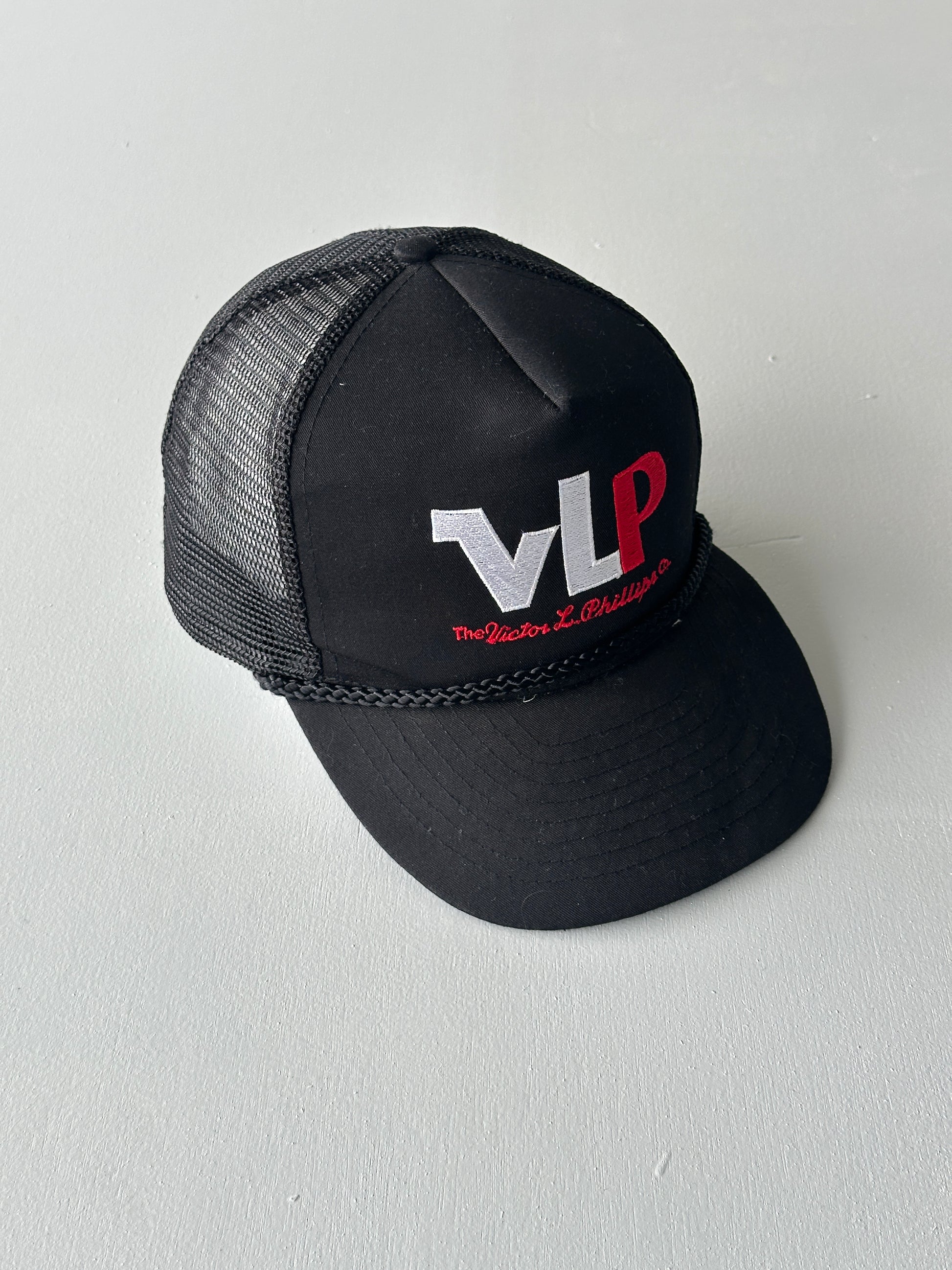 Black VLP Victor L. Phillips Co. 90's Vintage Mesh SnapBack Trucker Cap