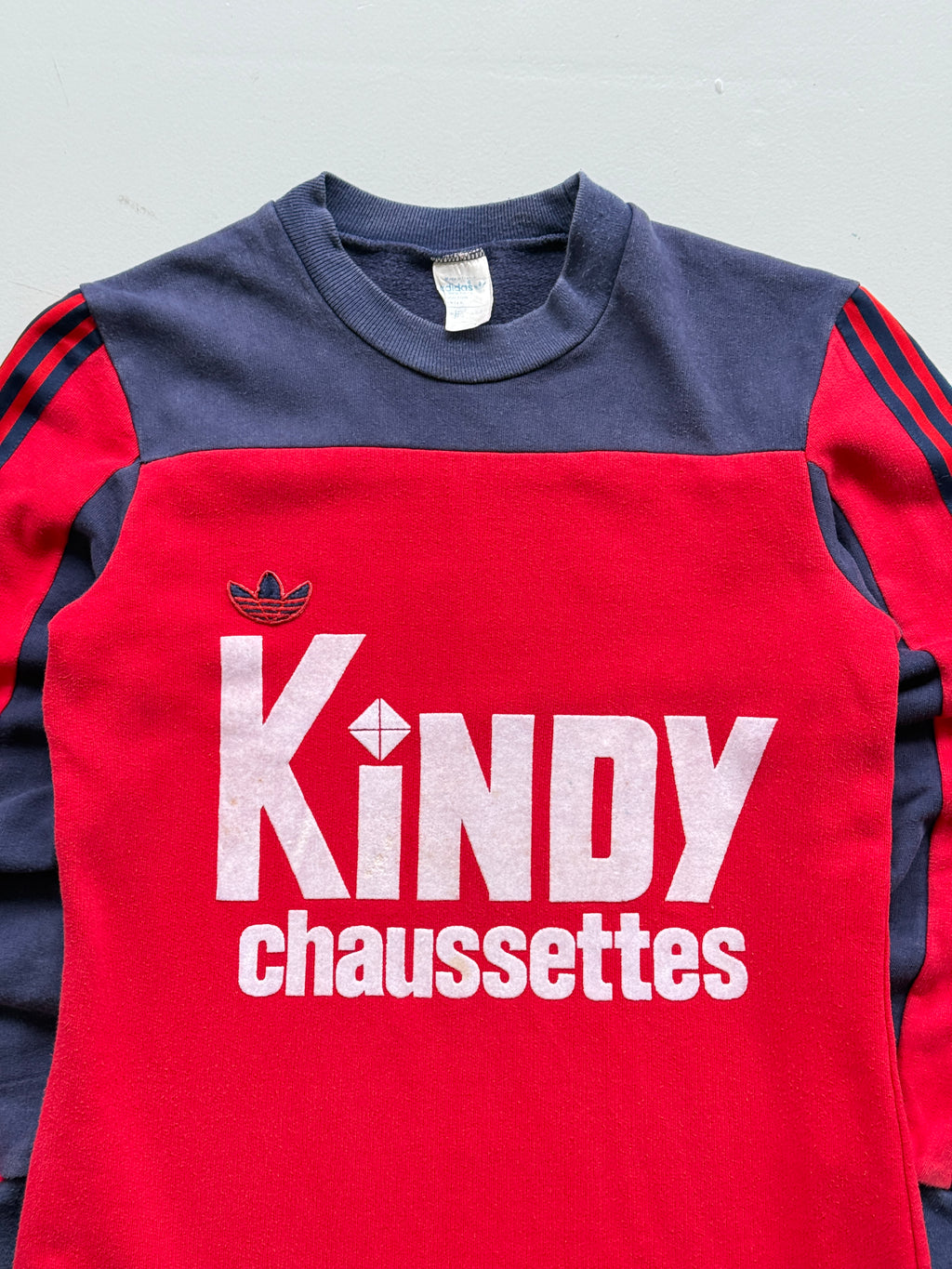 Adidas Rare Ventex Kindy Chaussettes 80's Vintage Football Shirt Sweatshirt - XS