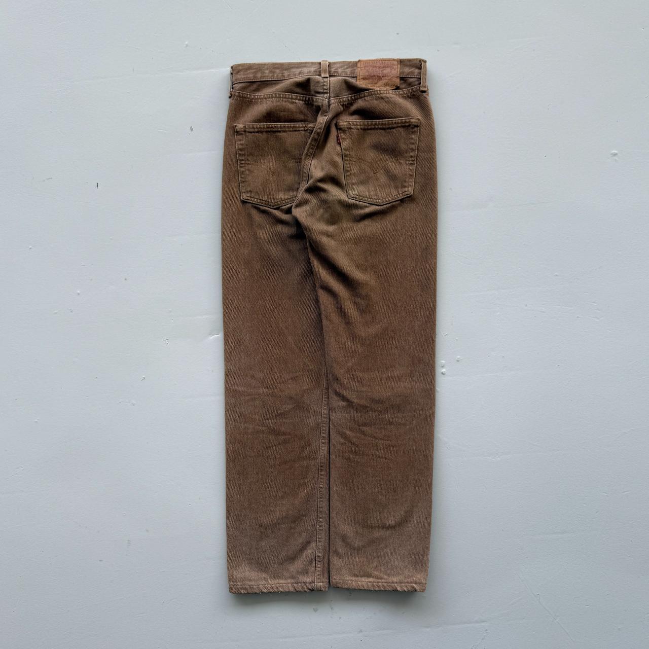 Brown Levi's 501 Denim 90's Vintage Jeans - 28” x 29”