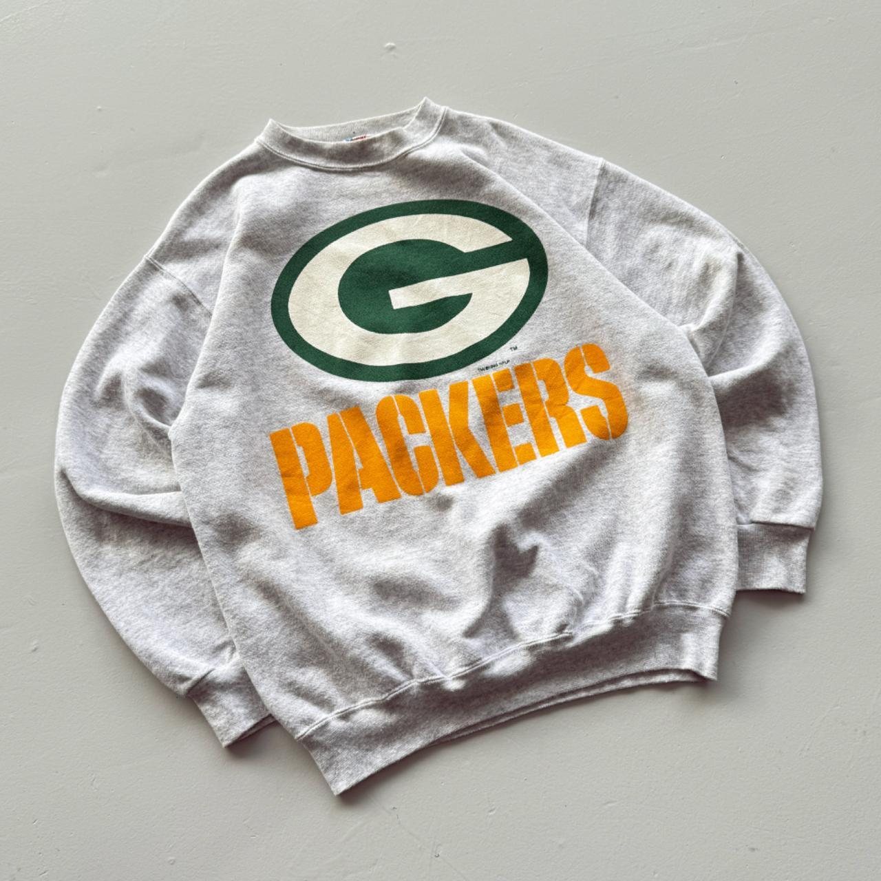 Grey Green Bay Packers NFL 90's Graphic Sweatshirt - Large
