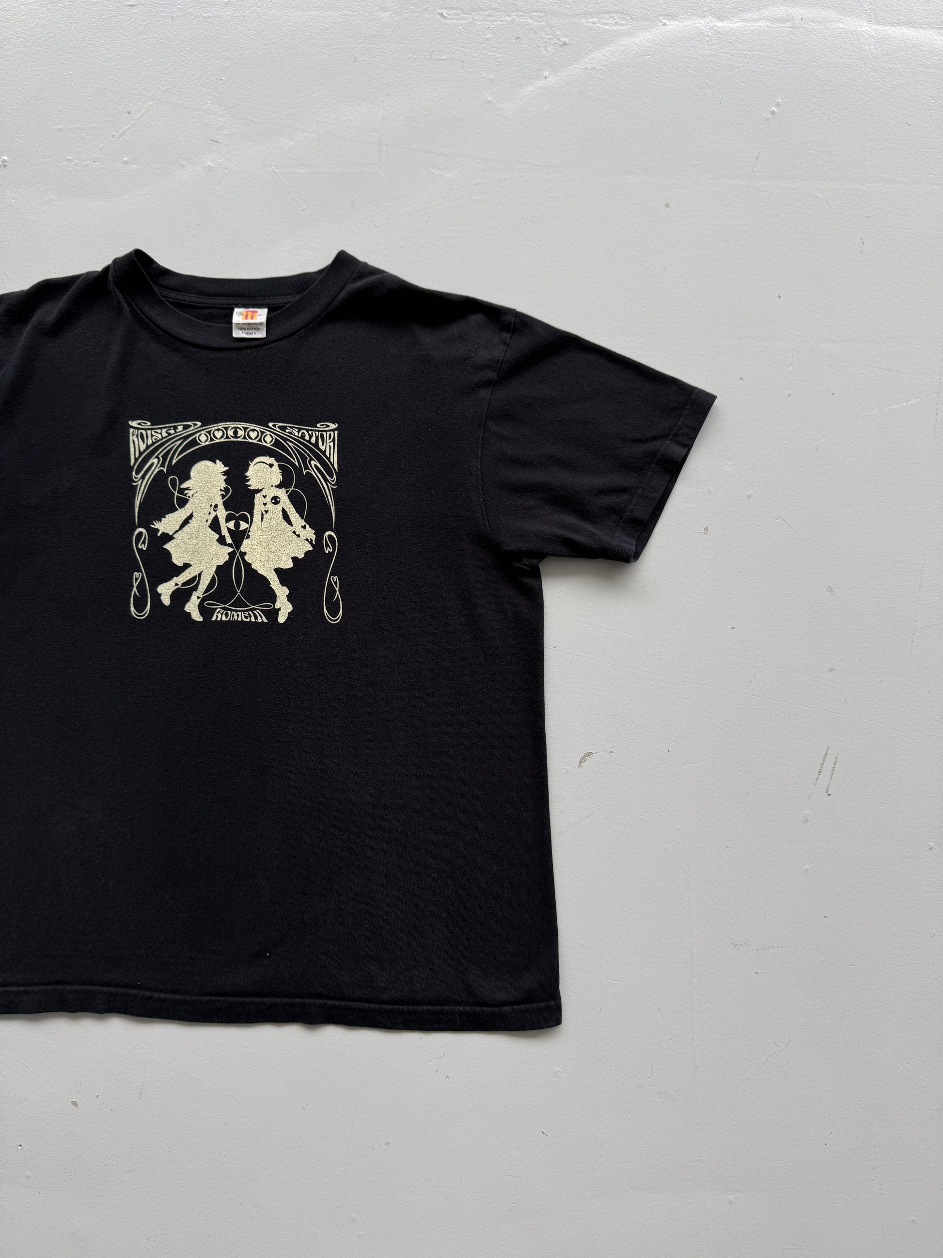 Black Komeiji Satori 00's Vintage Anime Graphic Gamer T-Shirt - Large