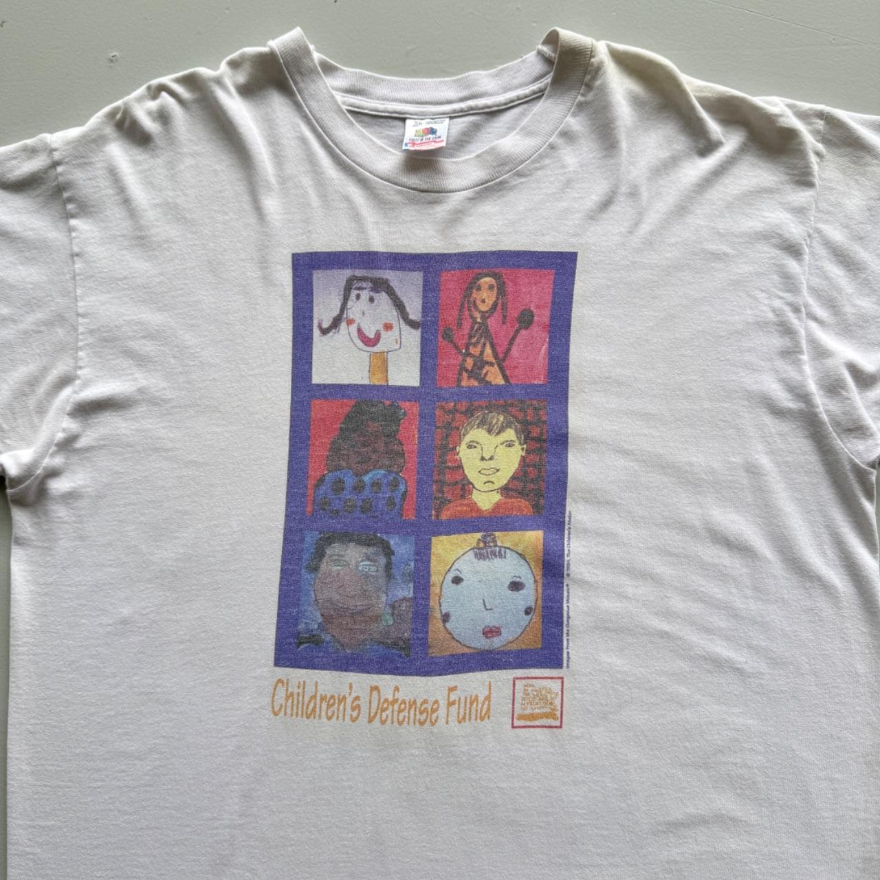 White Chrildrens Defence Fund 90s Vintage Graphic T-Shirt - XL