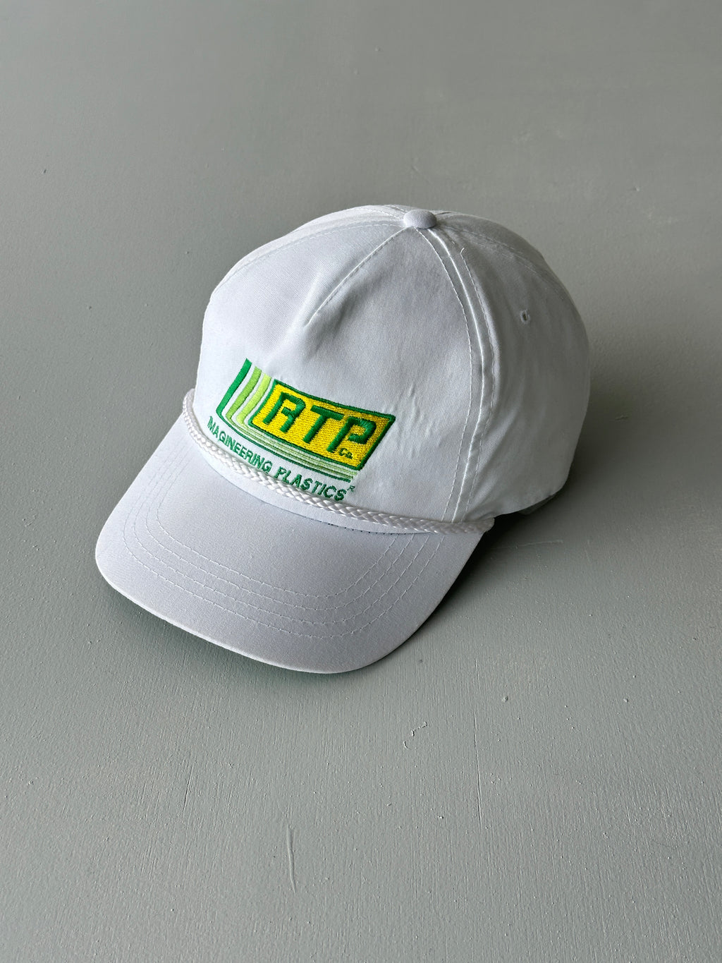 White RTP Co. Imagineering Plastics 90's Vintage SnapBack Trucker Cap