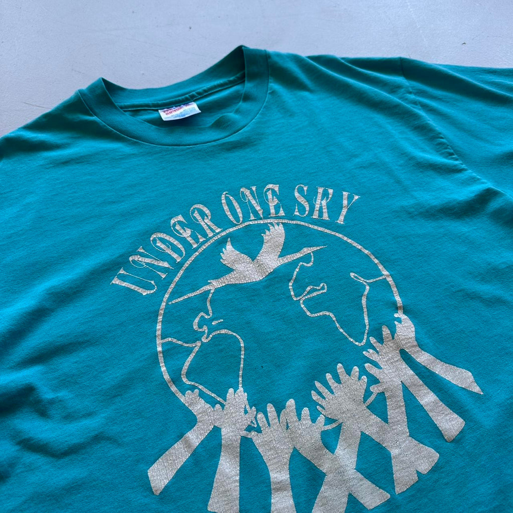 Light Blue Christian 80s/90s Americana Vintage T-shirt - Large