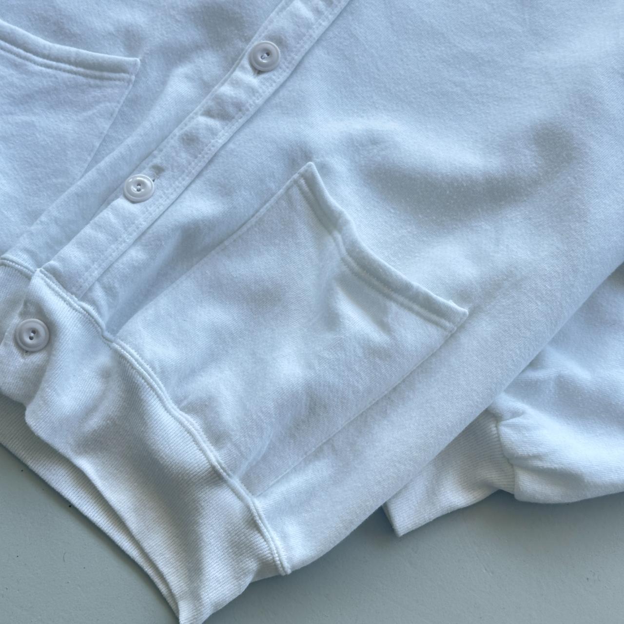 White Kendrick Elementary Cotton 80s Cardigan - Medium