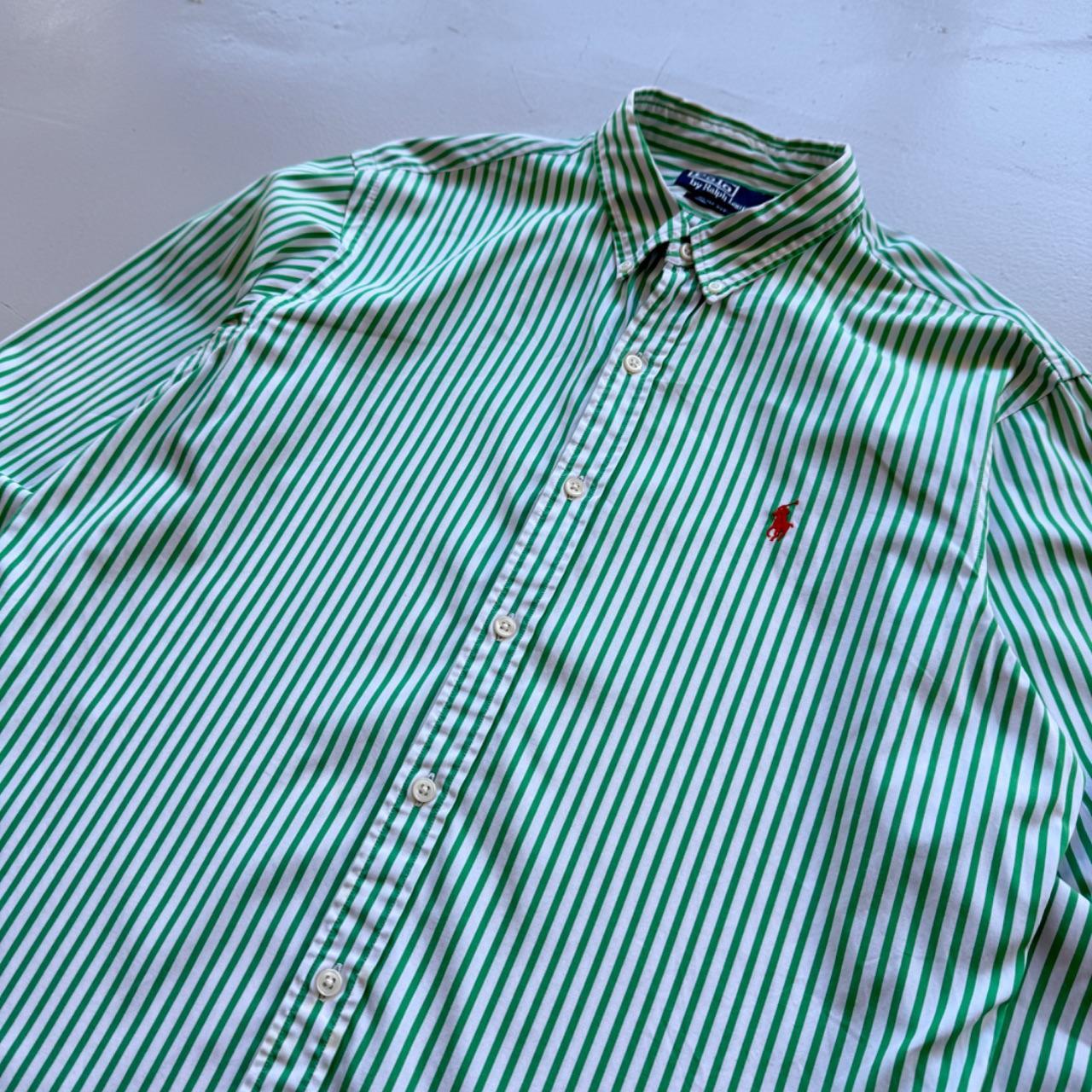 Green /White Ralph Lauren 90's Oxford Shirt - Large