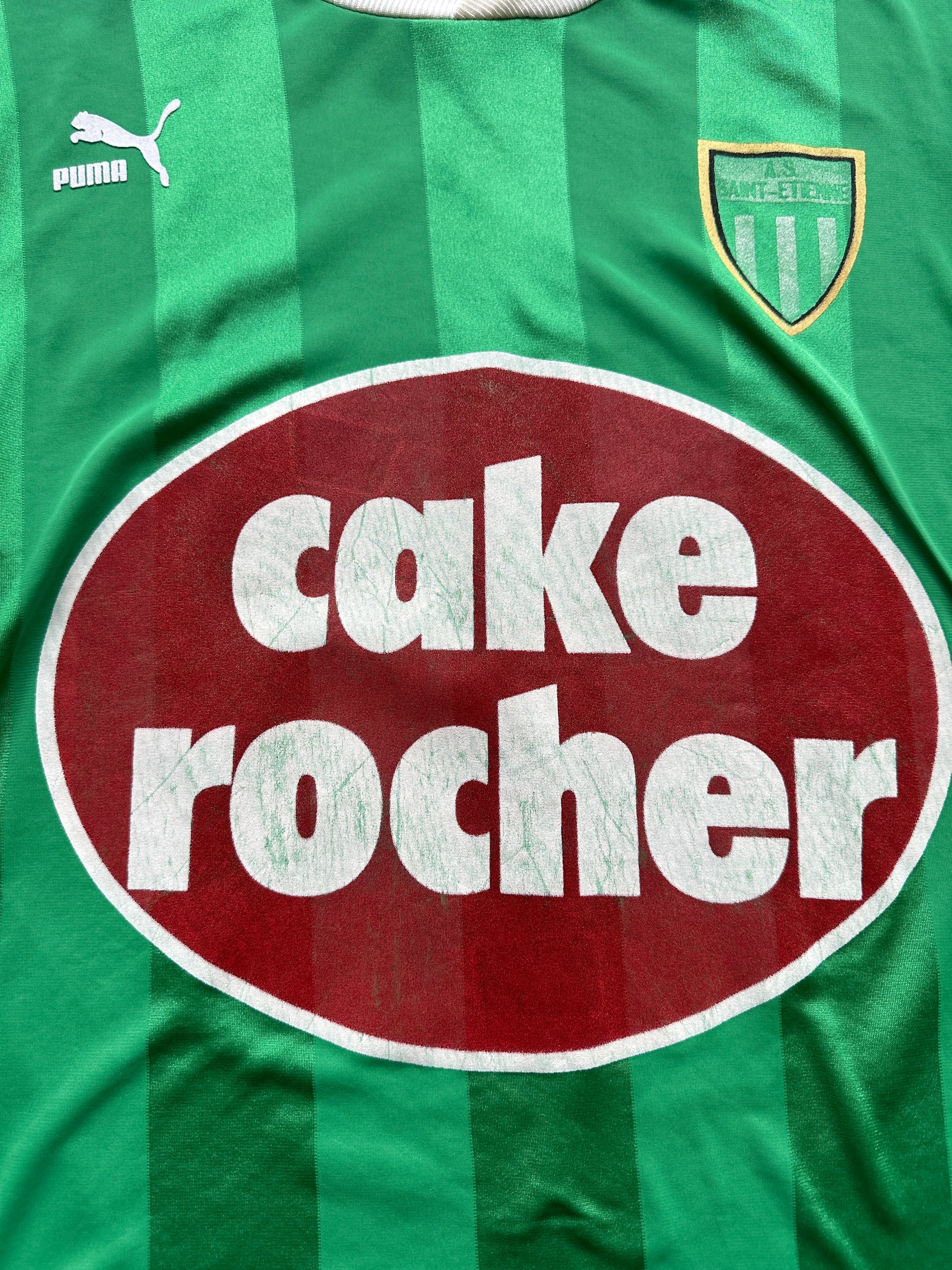Vintage 80's Football Shirt ASSE Cake Rocher Puma Jersey 1985-1986 - XS