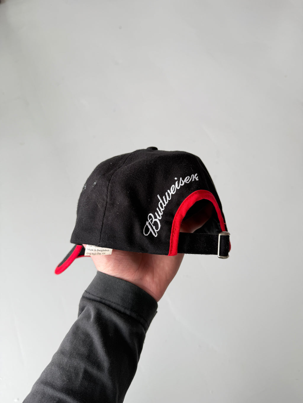 Black Budweiser Nascar Vintage Cotton SnapBack Trucker Cap