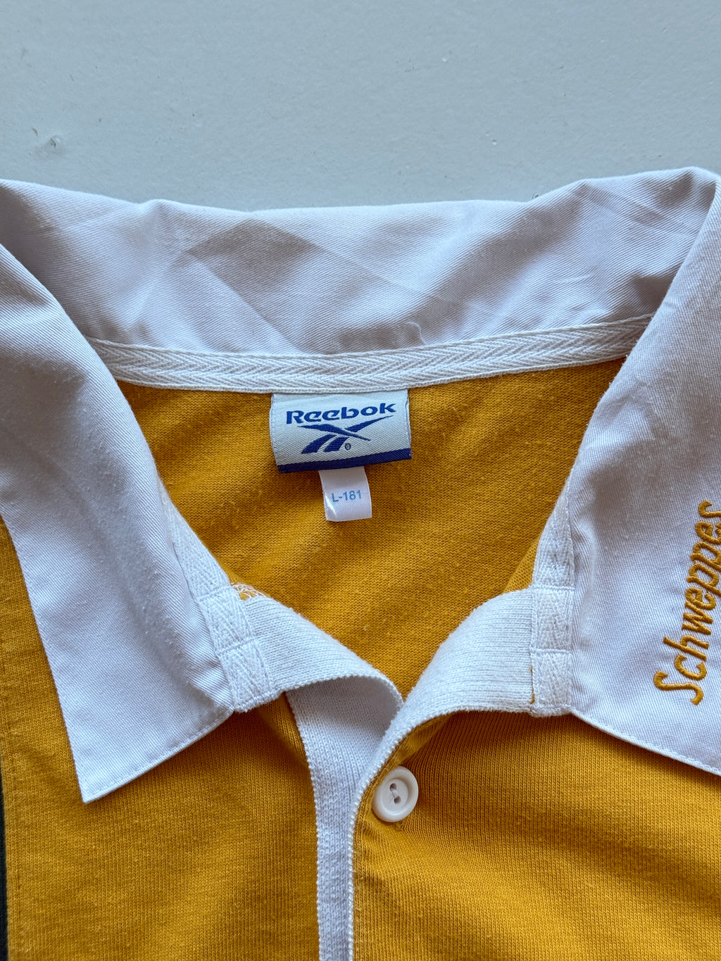 Rare Yellow 1997/98 Australia Rugby Vintage Reebok Wallabies Long Sleeve Polo- L