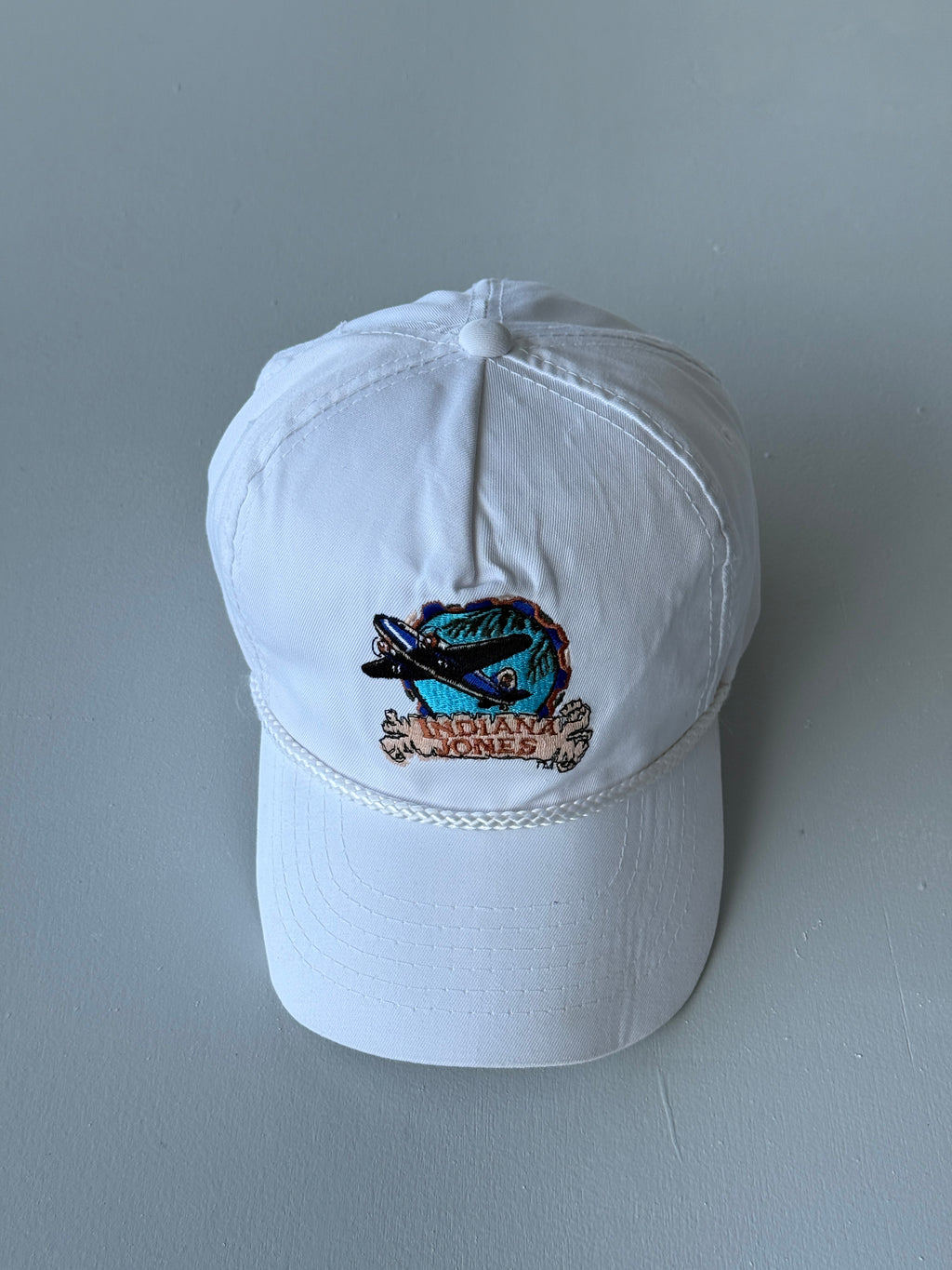 White Indiana Jones 90's Vintage Strapback Cap