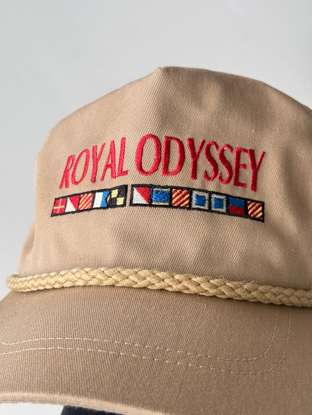 Beige Royal Odyssey Vintage Cotton SnapBack Trucker Cap