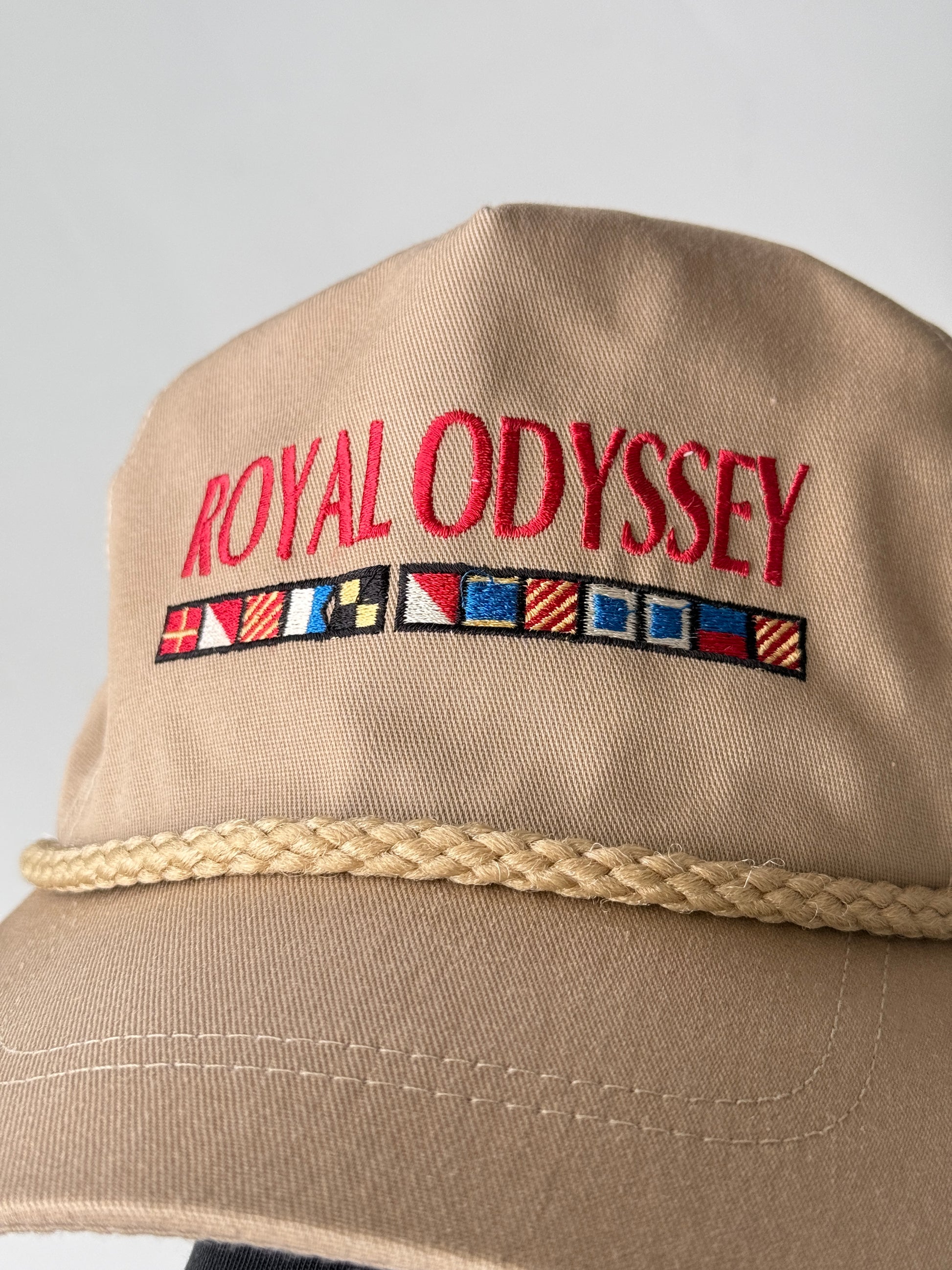 Beige Royal Odyssey Vintage Cotton SnapBack Trucker Cap