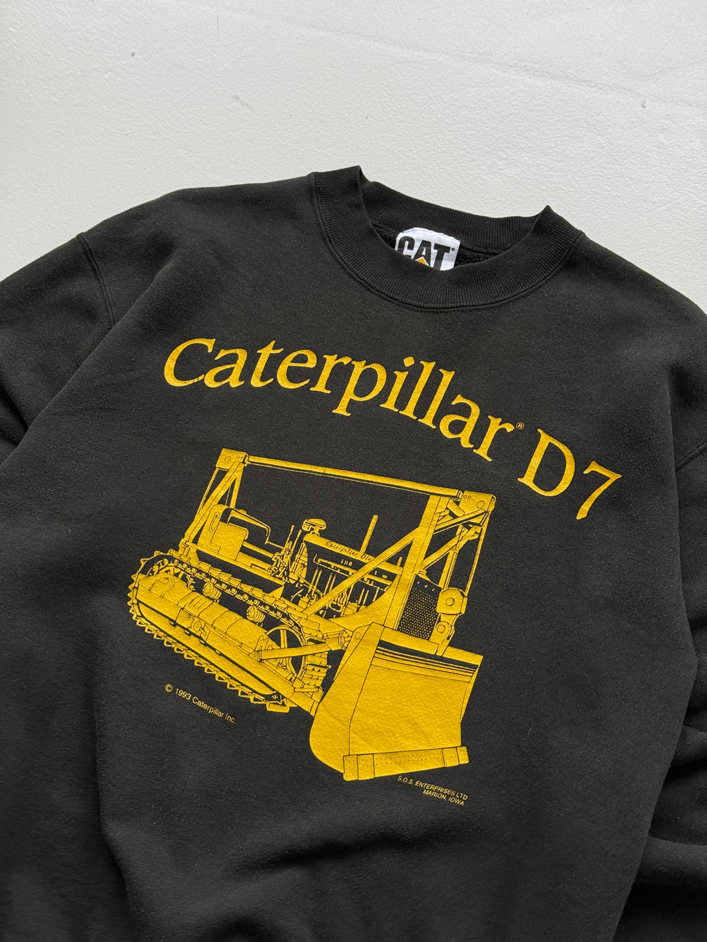 Caterpillar D7 1993 90's Vintage Crewneck Sweatshirt - Small