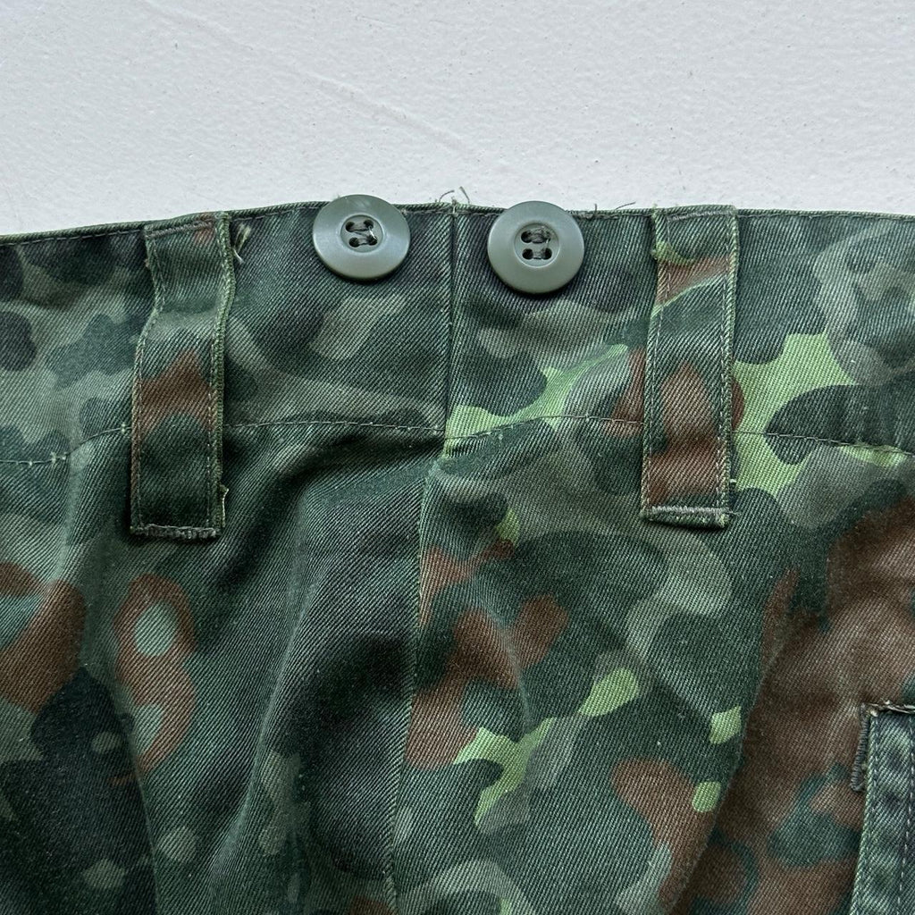 Khaki Green German Flecktarn Camo Military Cargo Pants - 38" x 29"