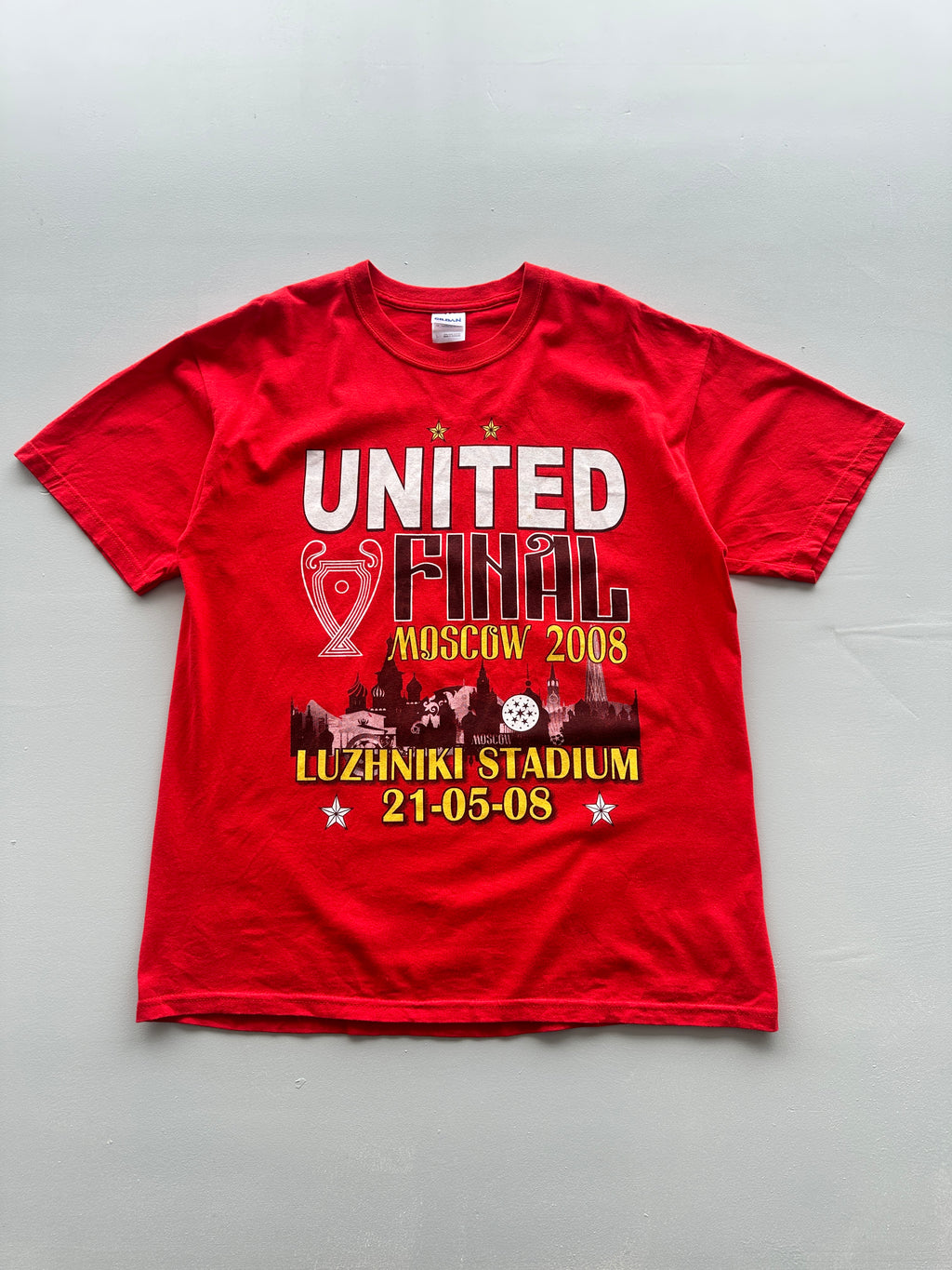 Man United Champions League Final Moscow 2008 Vintage T-Shirt - Large