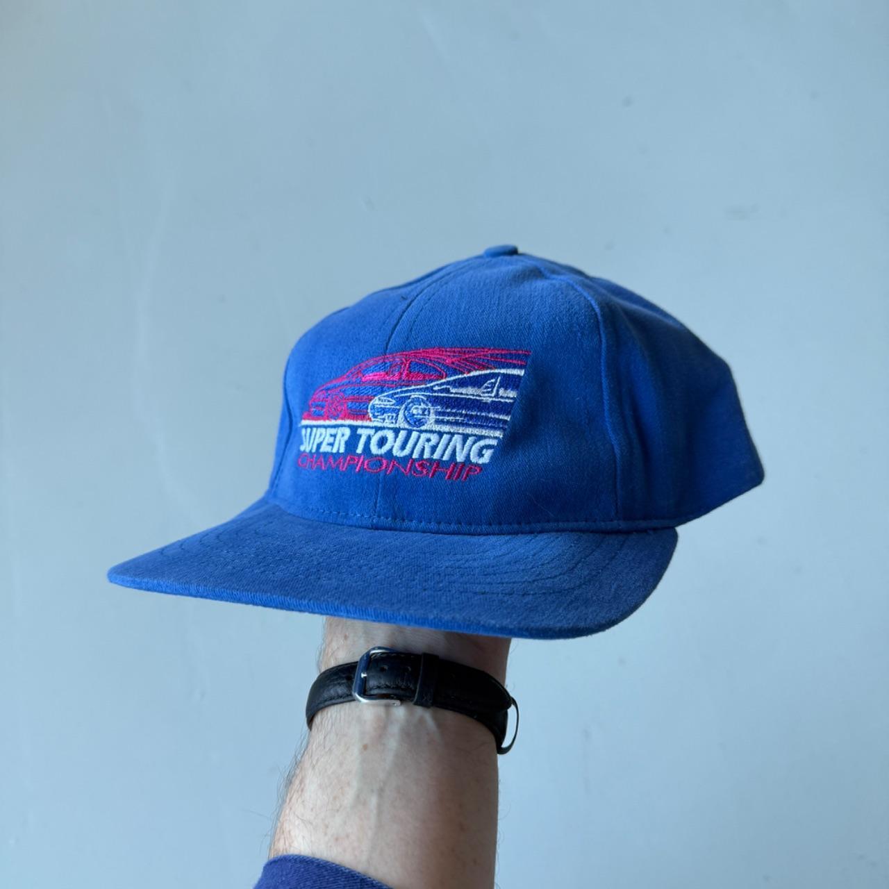 Blue Super Touring Vintage Leather Strap Cap