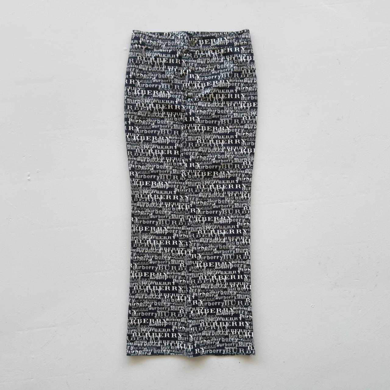 Black Burberry Cotton 90's Vintage Trousers/Capri - 31” x 30”