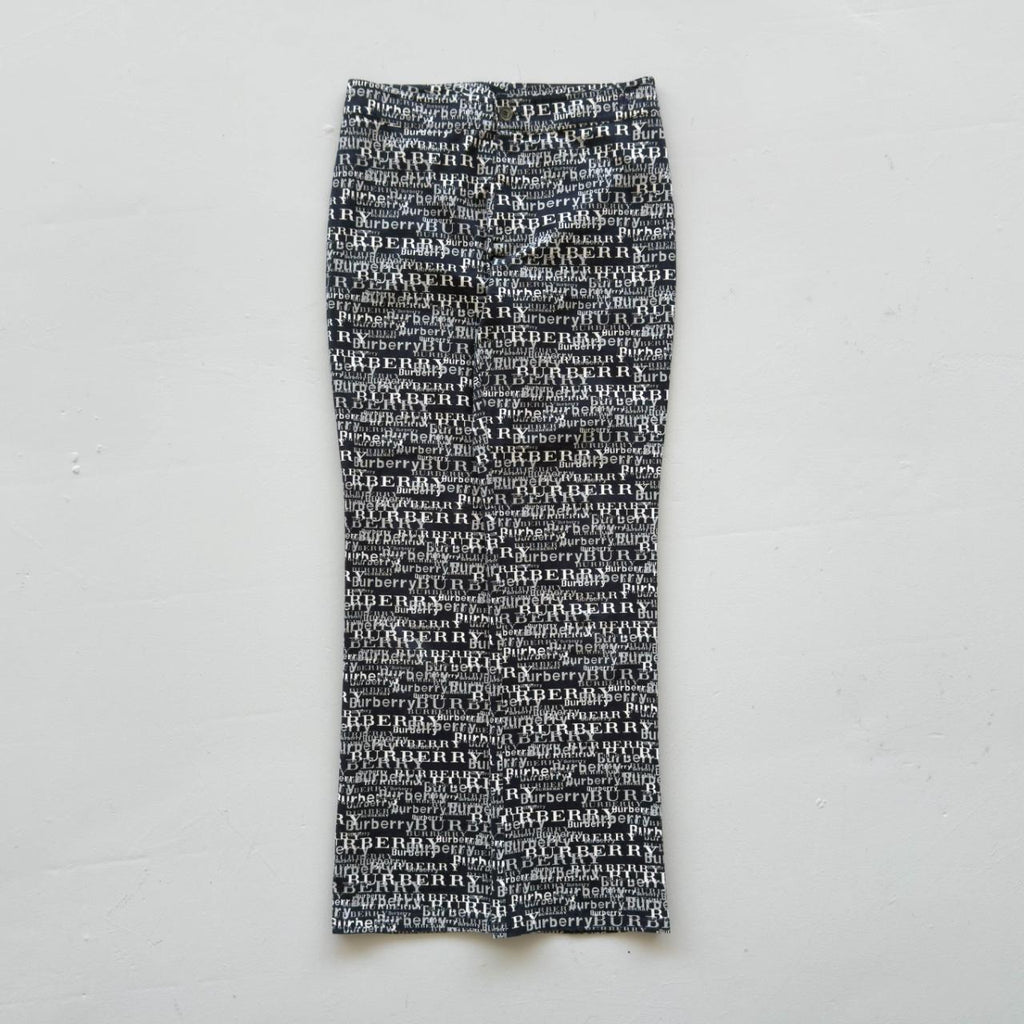 Black Burberry Cotton 90's Vintage Trousers/Capri - 31” x 30”