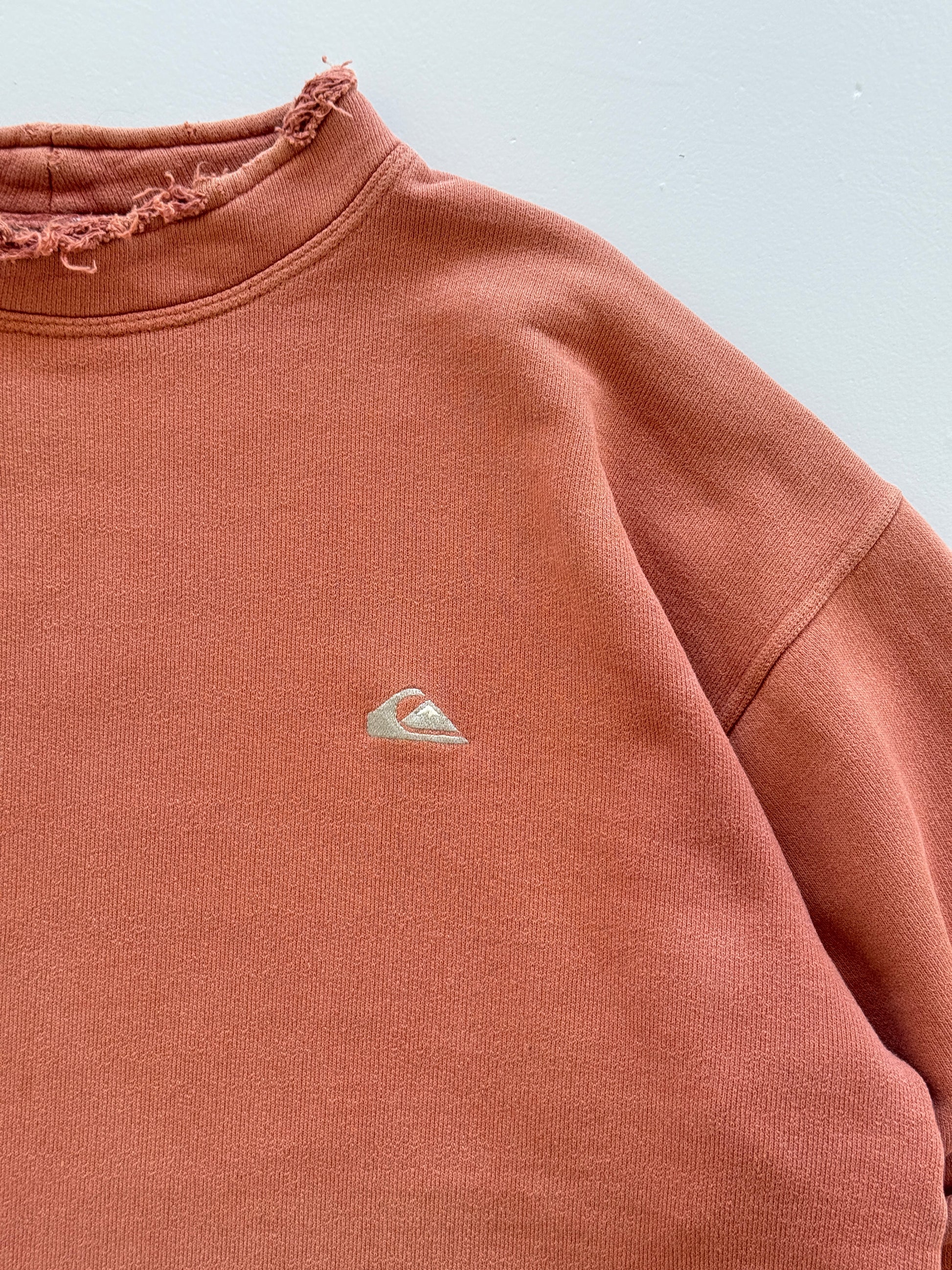 Orange Quiksilver 90's Vintage Surfer Graphic Sweatshirt Jumper- Large