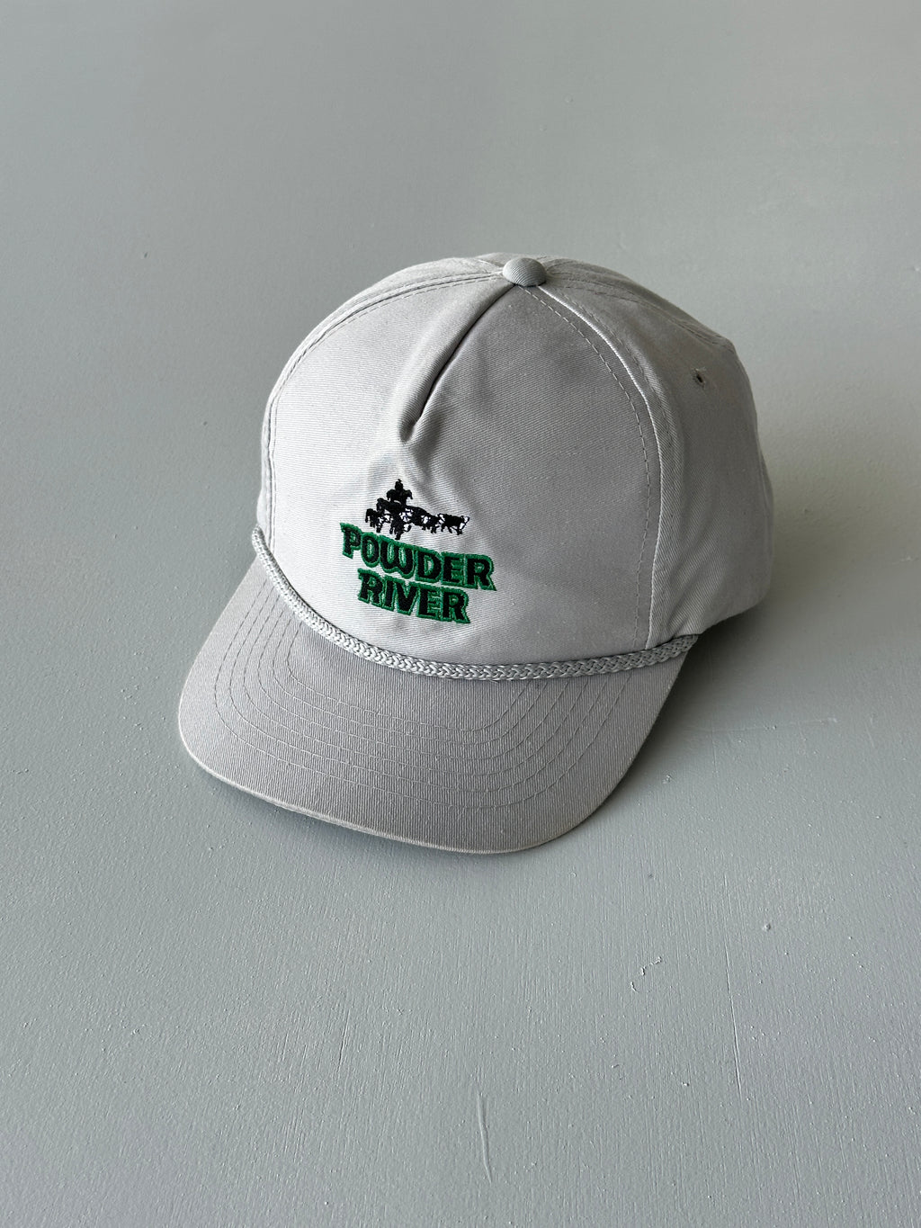 Grey Powder River 90's Vintage SnapBack Trucker Cap