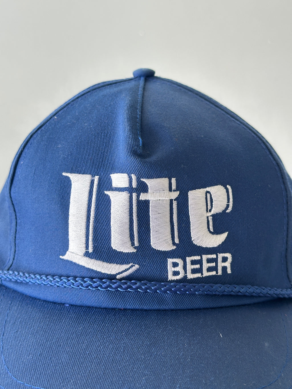 Navy Miller Lite Beer 80's Vintage SnapBack Trucker Cap
