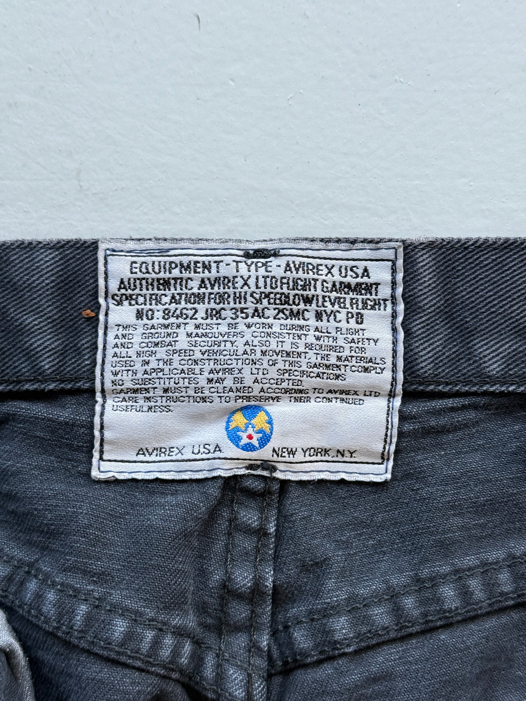 Grey Denim Avirex 90's Straight Leg Vintage Jeans - 32” x 32”