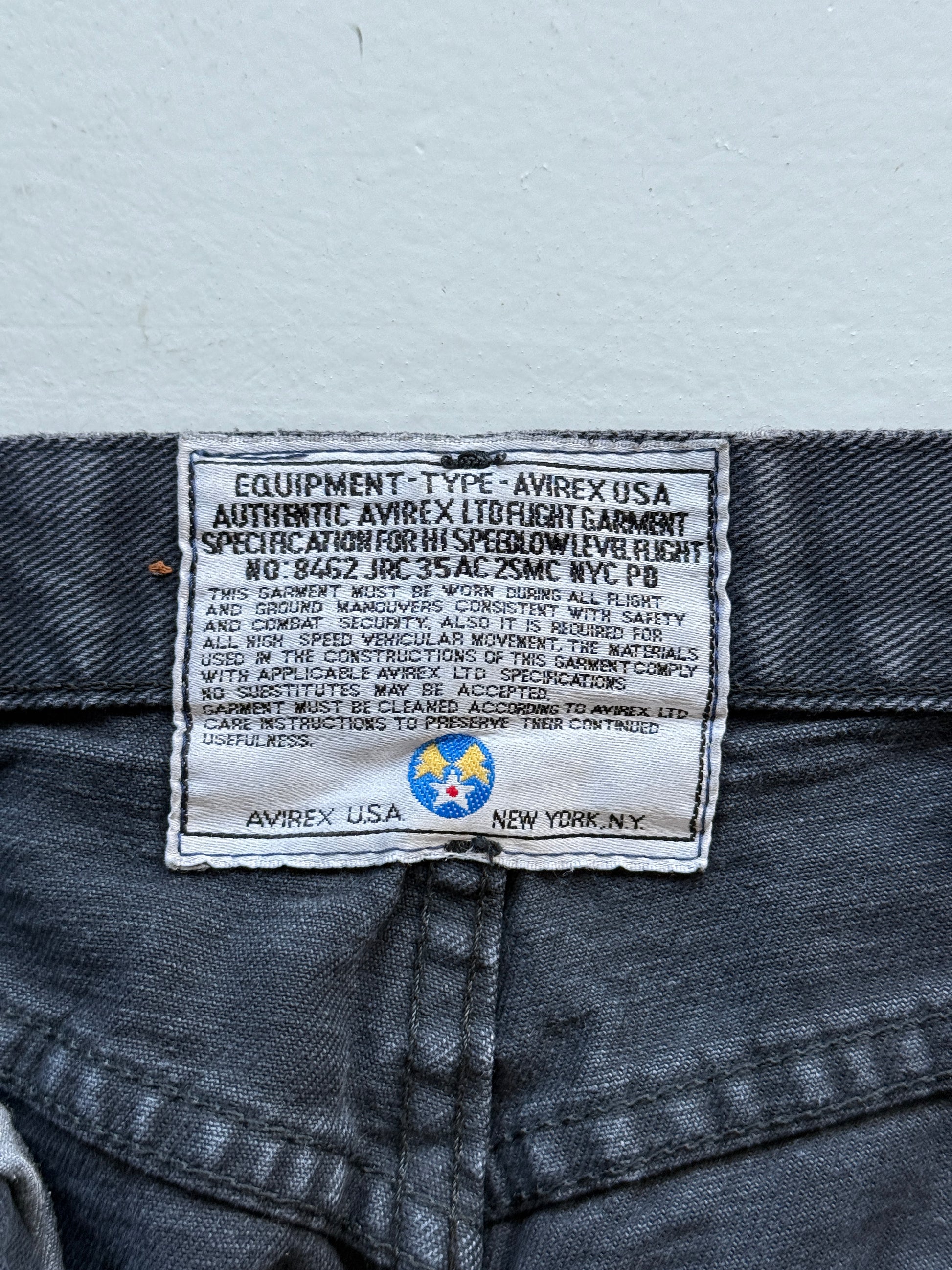 Grey Denim Avirex 90's Straight Leg Vintage Jeans - 32” x 32”